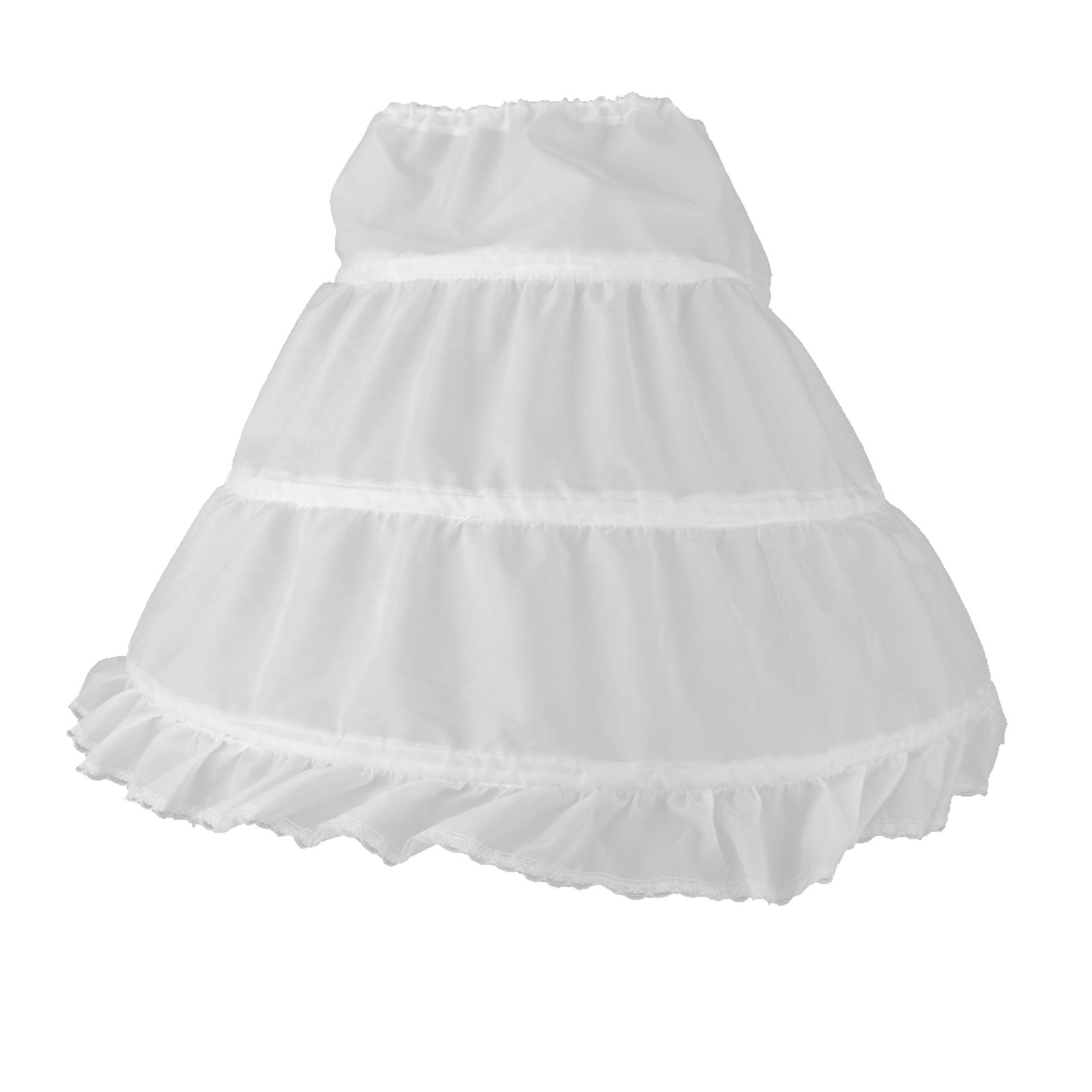 2x White Flower Girl Child Underskirt/Slip Kid Wedding Crinoline Petticoat 57cm