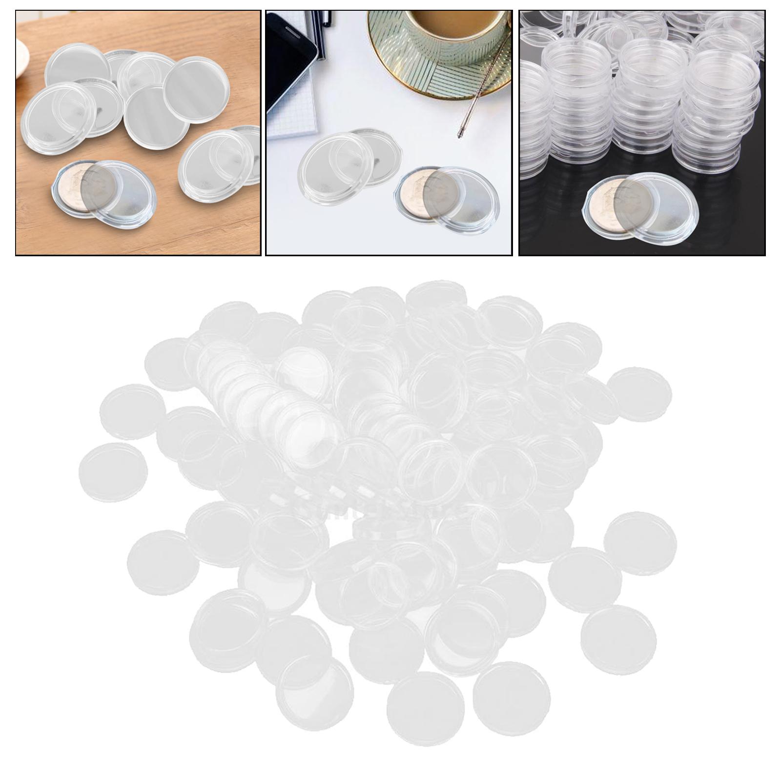 6x100pcs Plastic Capsules Storage Boxes Container Display Case 20mm