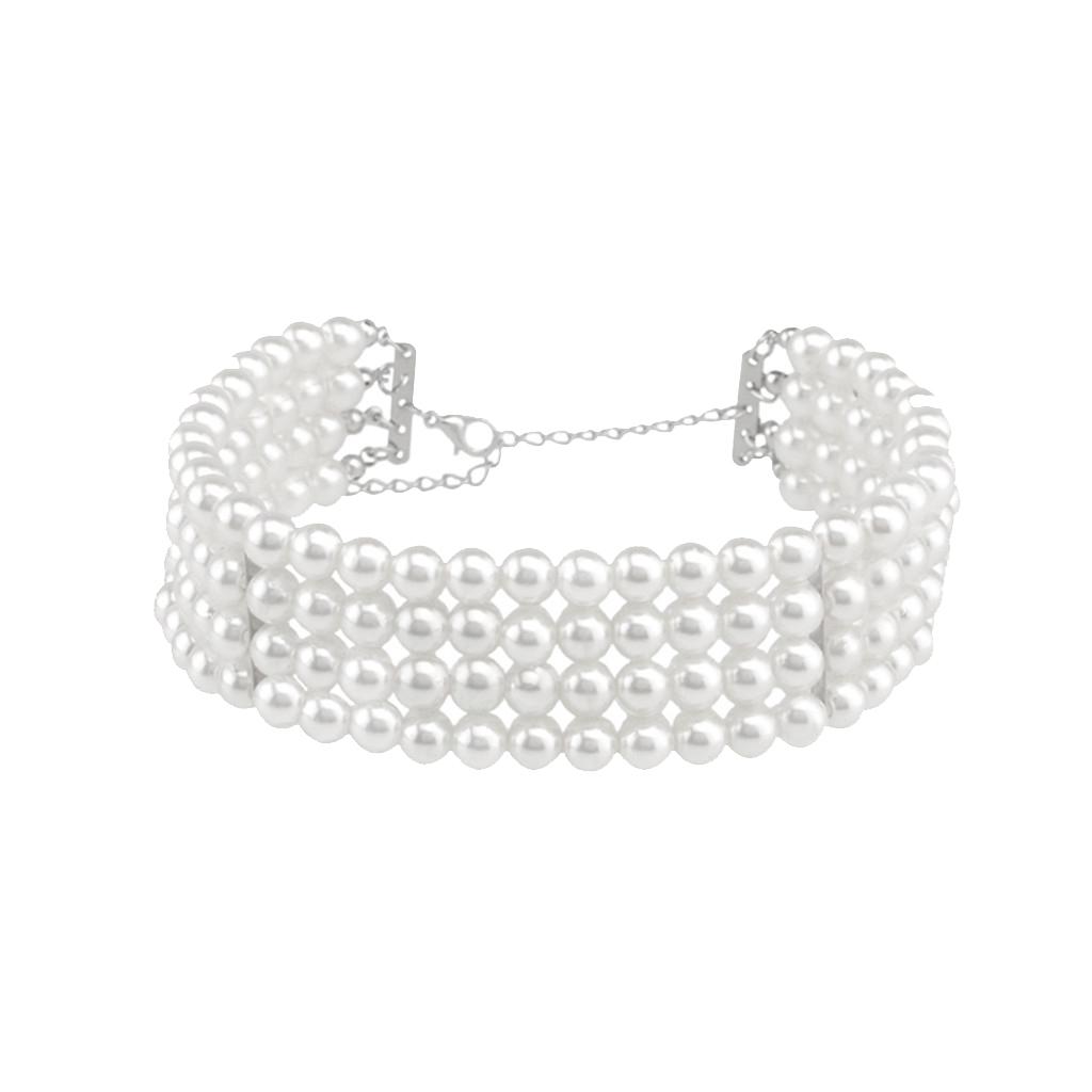 Pearl Choker Necklace White