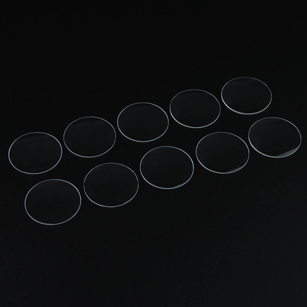 10 Piece Clear Mineral Glass Watch Replacement Part Watchmaker 33.5mm