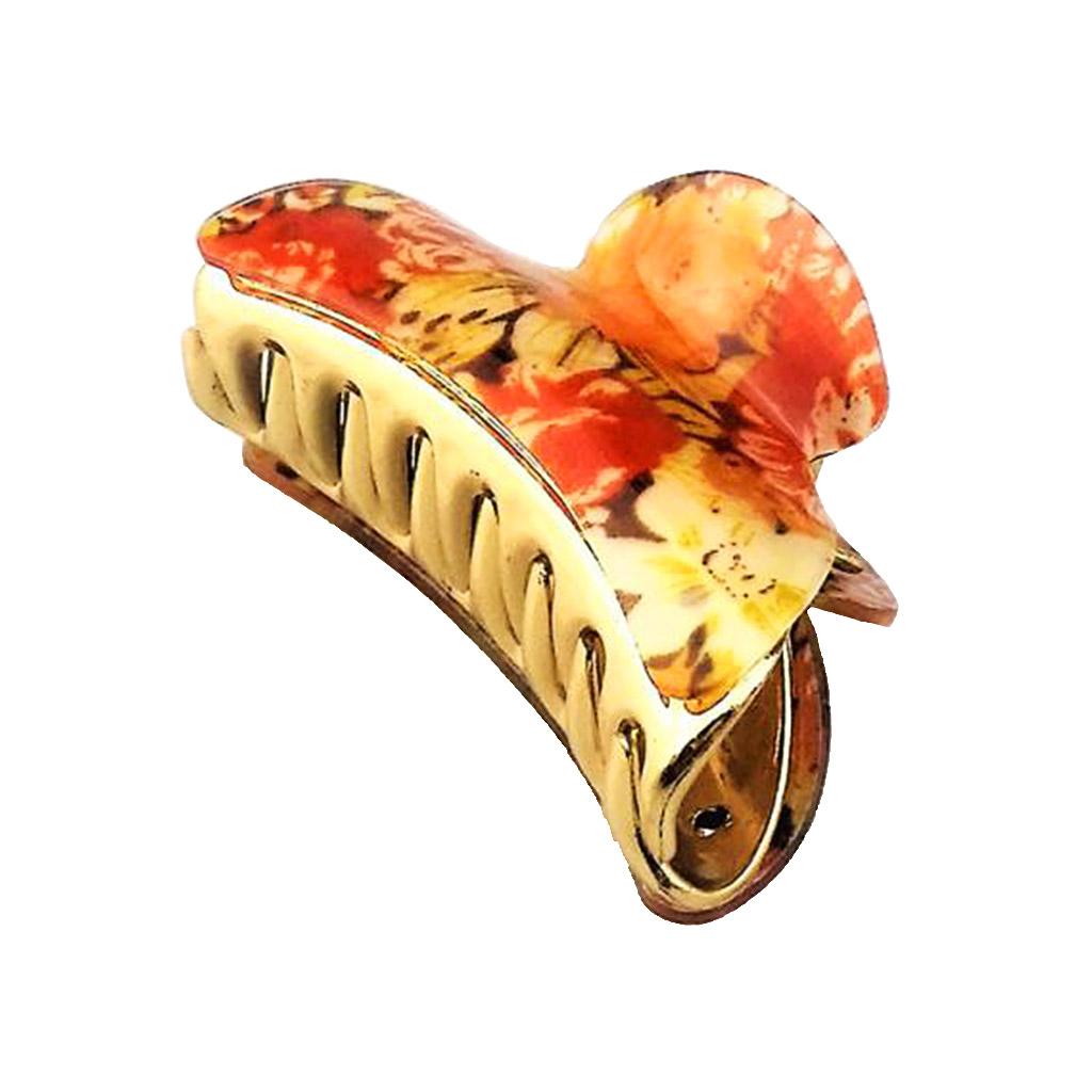 Women Flower Large Hair Claw Grip Clips Pin Hair Clamps Clasp Makeup Tools