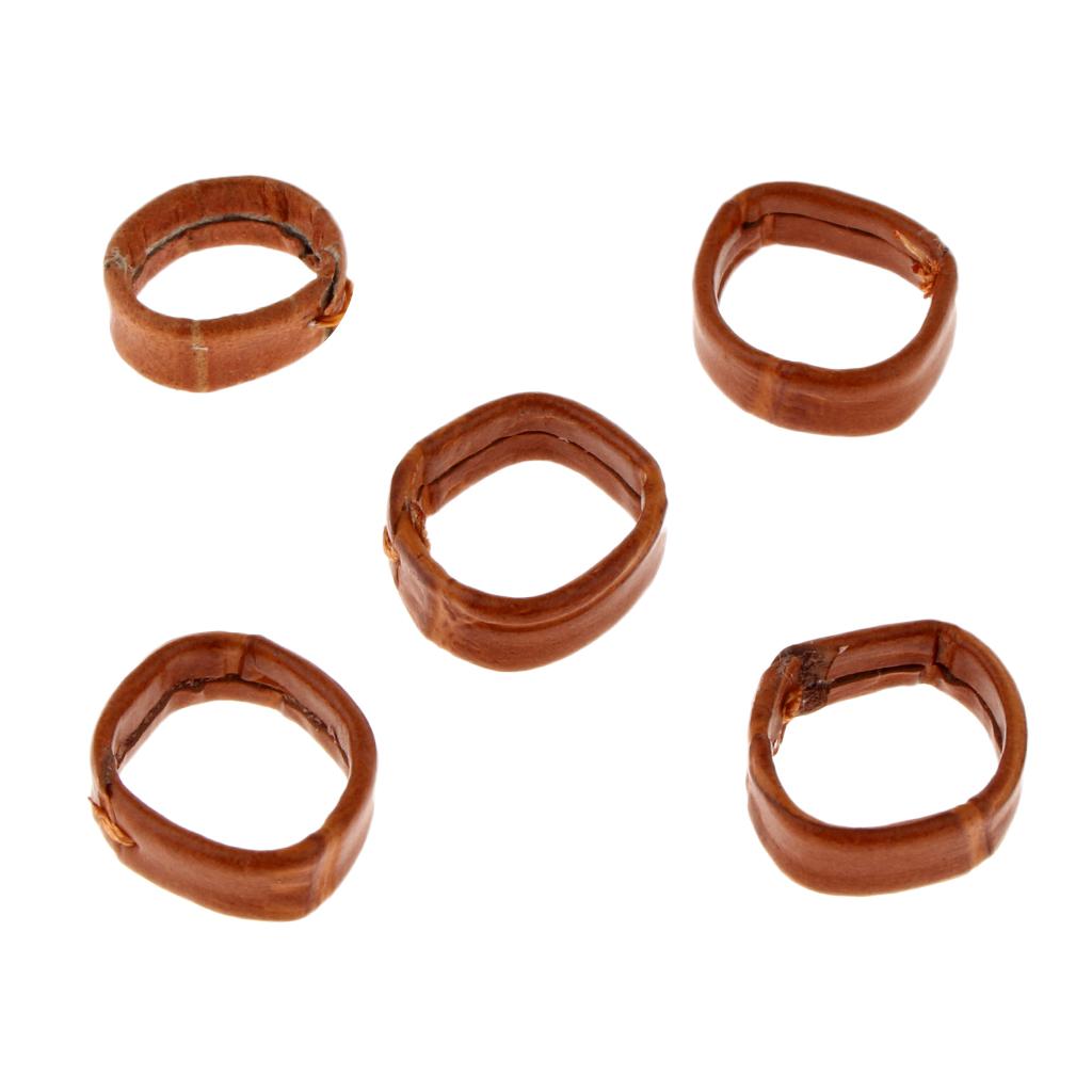 5 Pieces Leather Watch Strap Buckle Keeper Ring Holder Retainer 20mm Brown