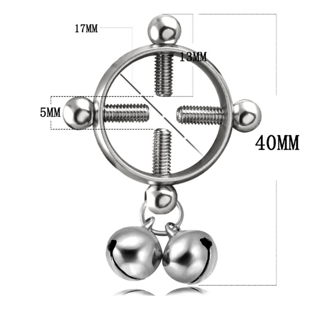 3x8Pcs Stainless Steel Charm Ring Non-piercing Clip On Adjustable