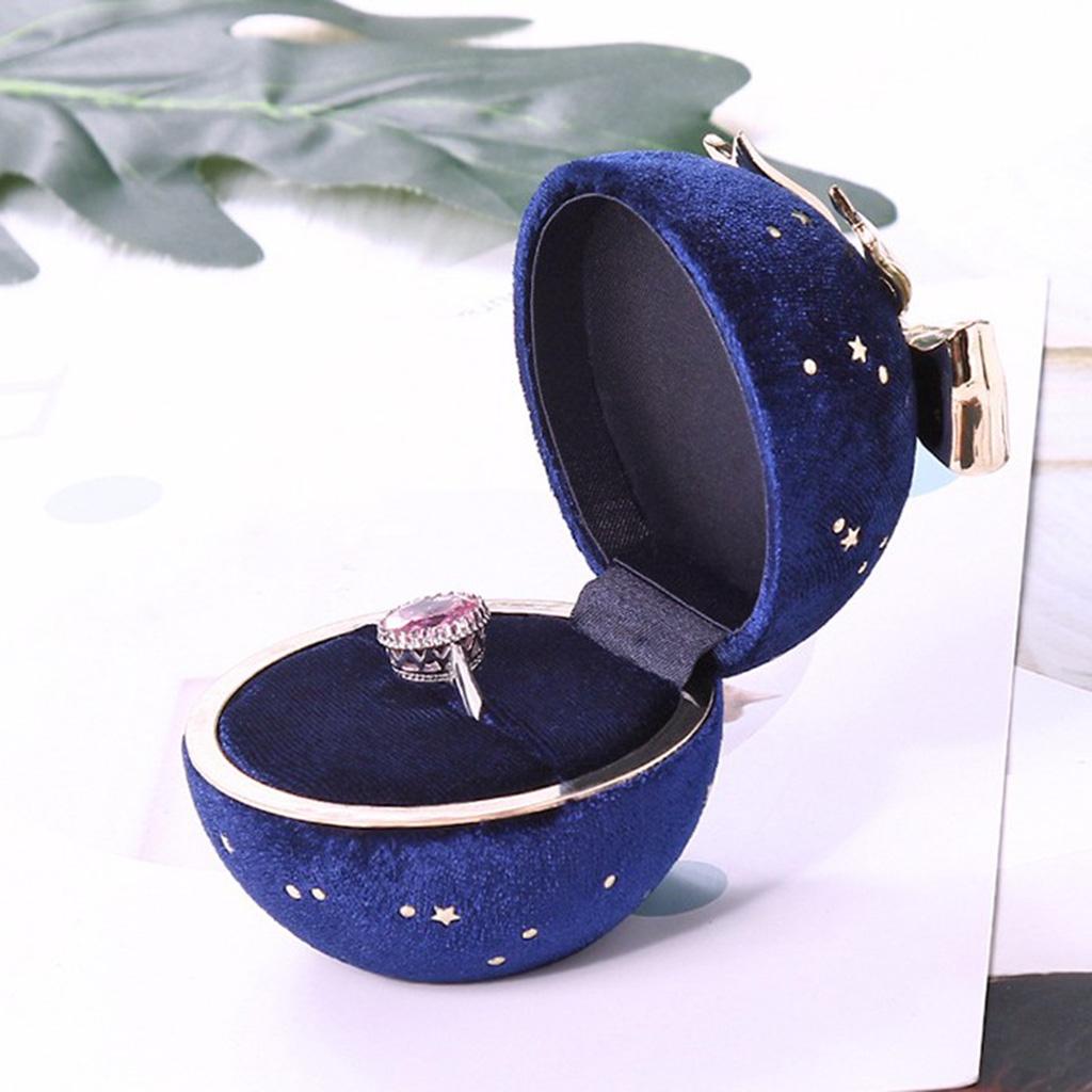 Gift Box Ring Jewelry Box Organizer Blue