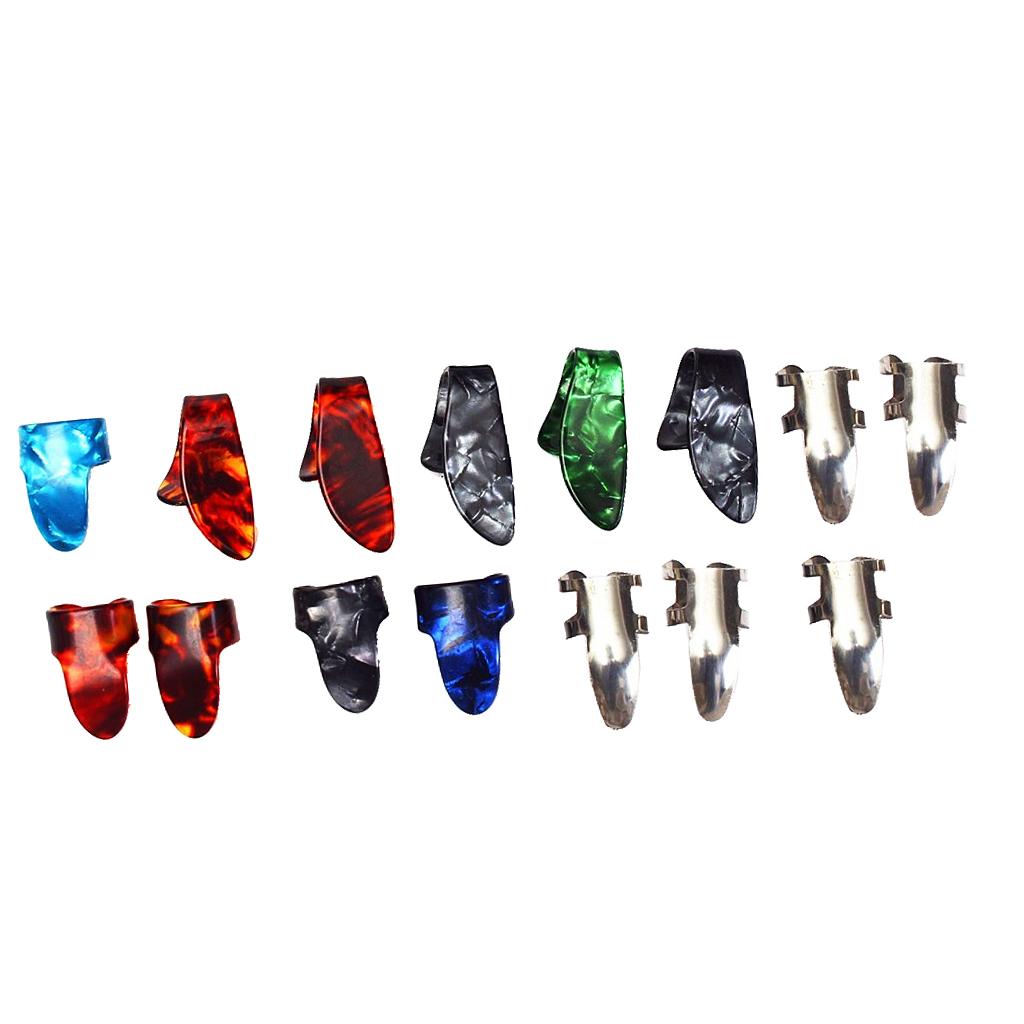 100pcs Plastic Guitar Pick Plectrum+15pcs Thumb Finger Guitar Pick