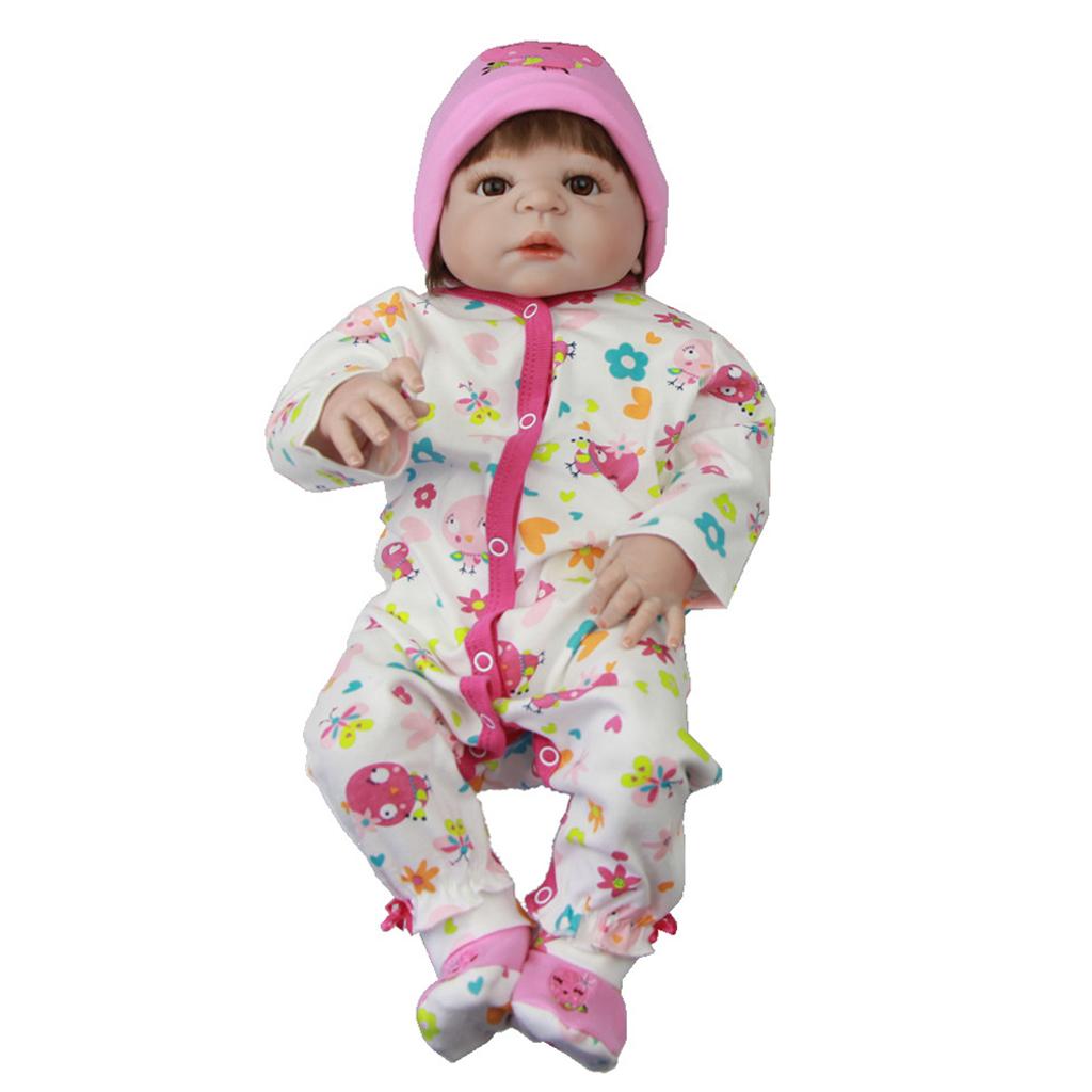 Fit 22''-23'' Reborn Baby Girl Dolls Outfit Clothes Tee Suspender Pants Set 