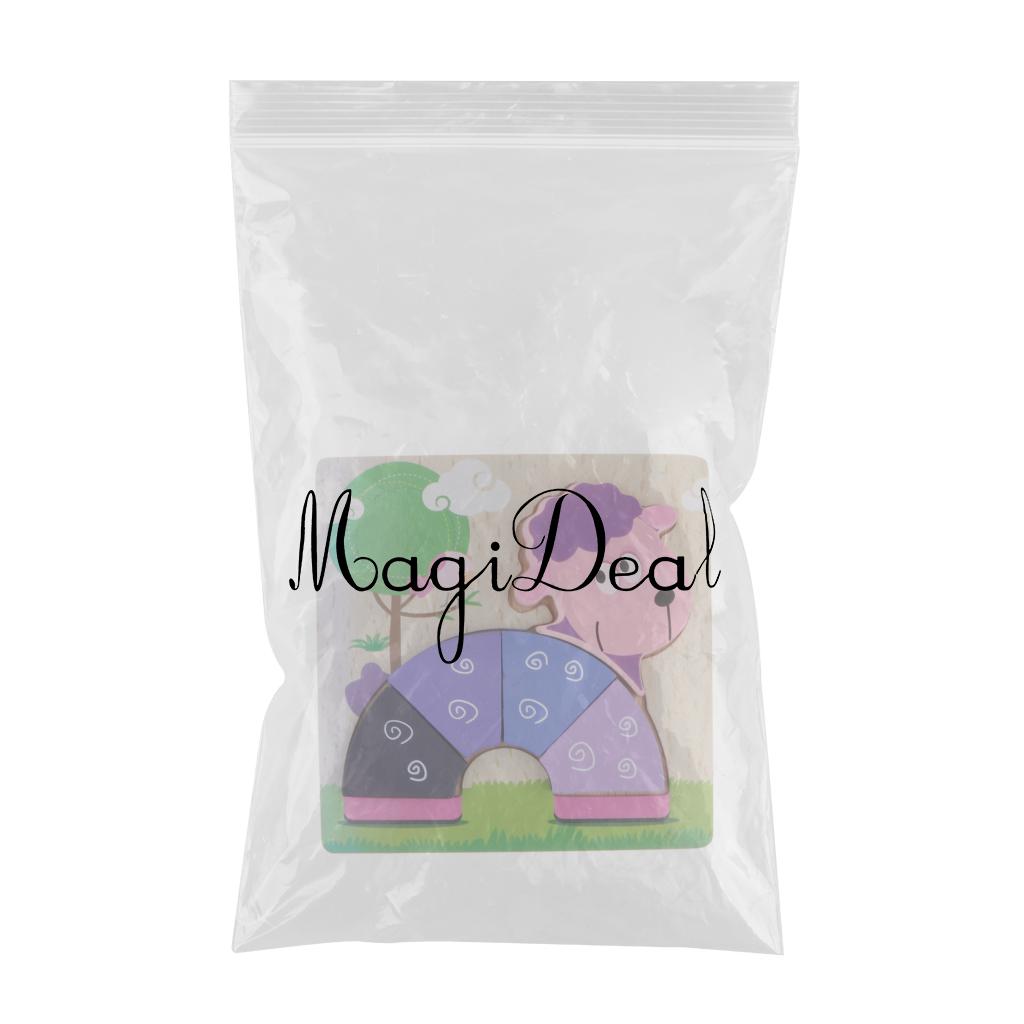 Montessori Wooden 3D Animals Jigsaw Puzzle Board Kids Toys Gift Sheep