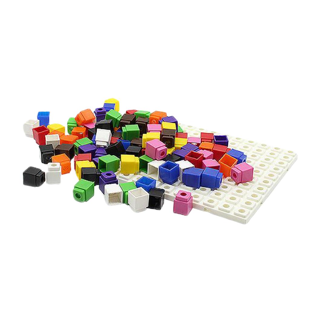 100 Pcs Creation Square Building Blocks Stacking Toys for Early Education