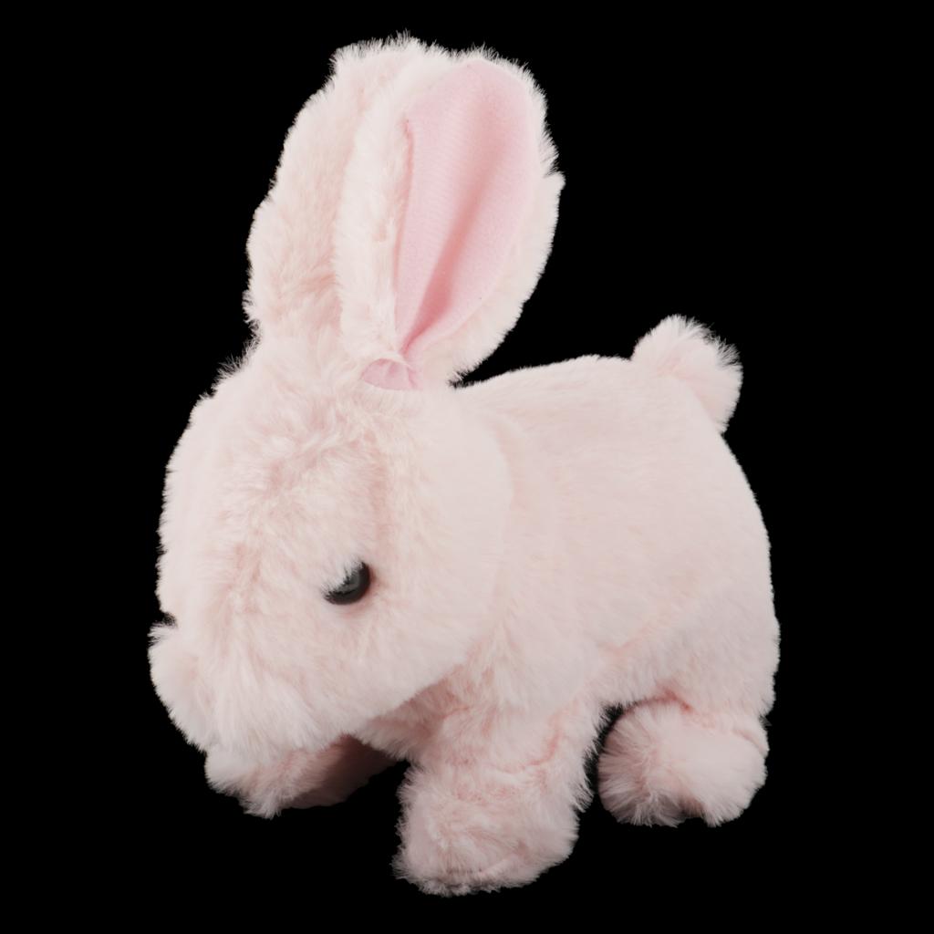 Electronic Plush Jumping Rabbit Toy Robot Jumping Waggle Ears Nose Gifts