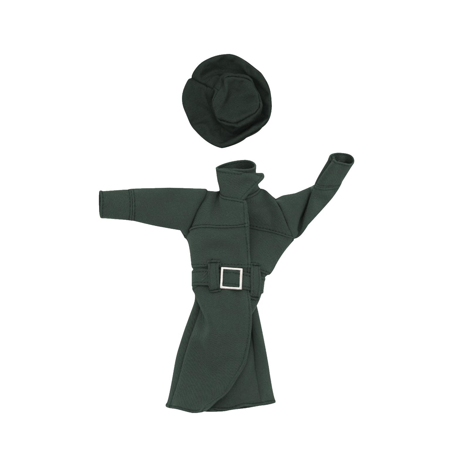 Female Figure Trench Coat Green