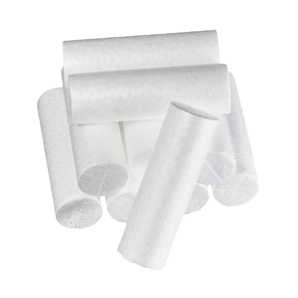 GIANTE 10 Pieces DIY Cylinder Shape Styrofoam Foam Material for Art Craft  120x32mm (59014725GI) : : Arts & Crafts