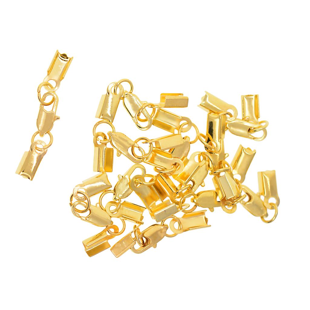12 Sets Cord End Crimp Jewelry Necklace Bracelet Caps Tip