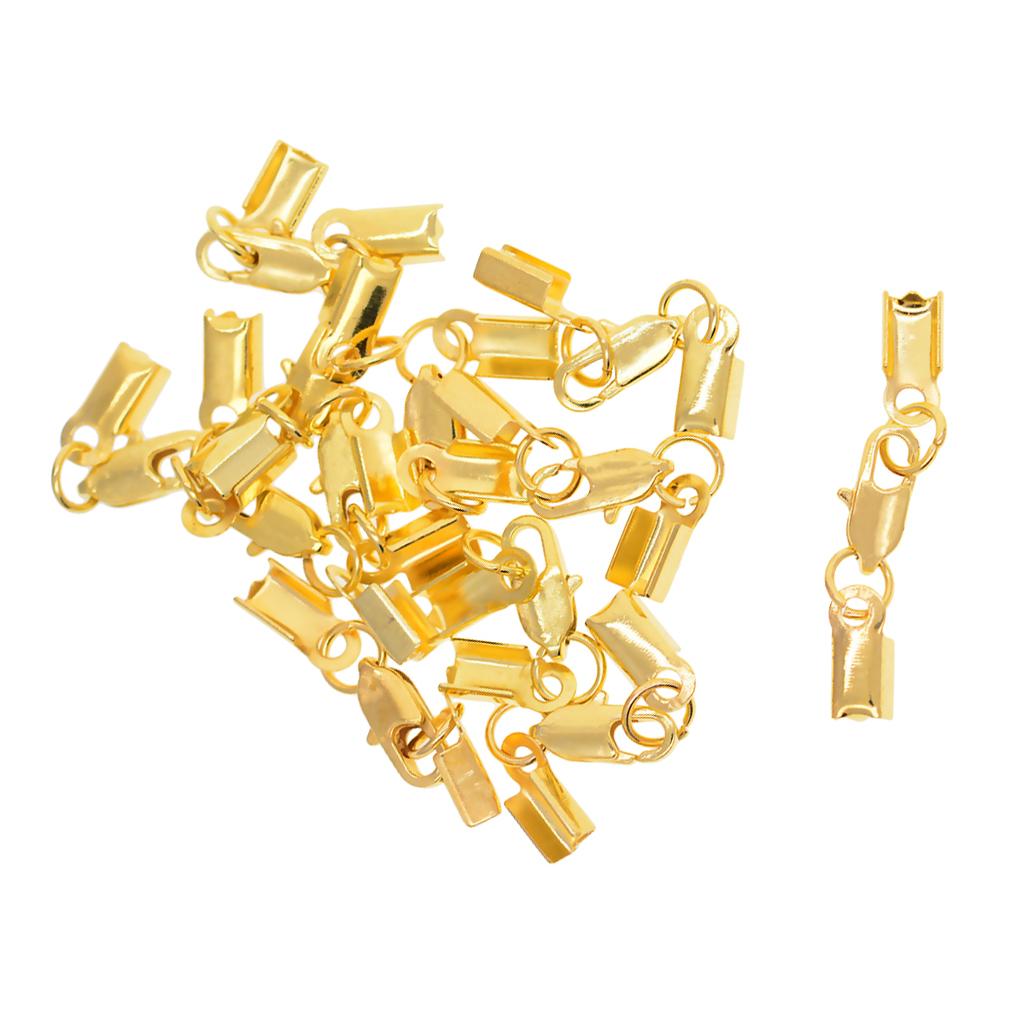 12 Sets Cord End Crimp Jewelry Necklace Bracelet Caps Tip