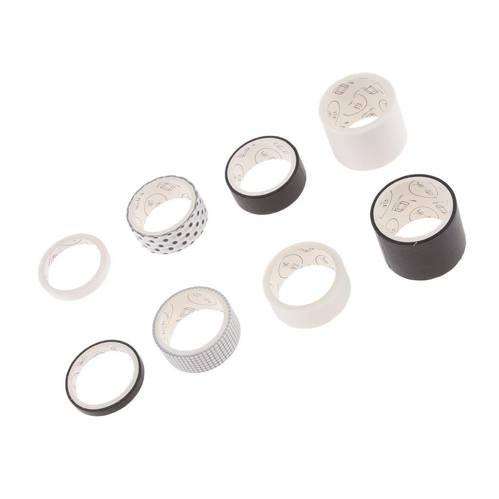 Set of 8 Rolls Paper Tape selfadhesive paper stickers scrapbooking tape G
