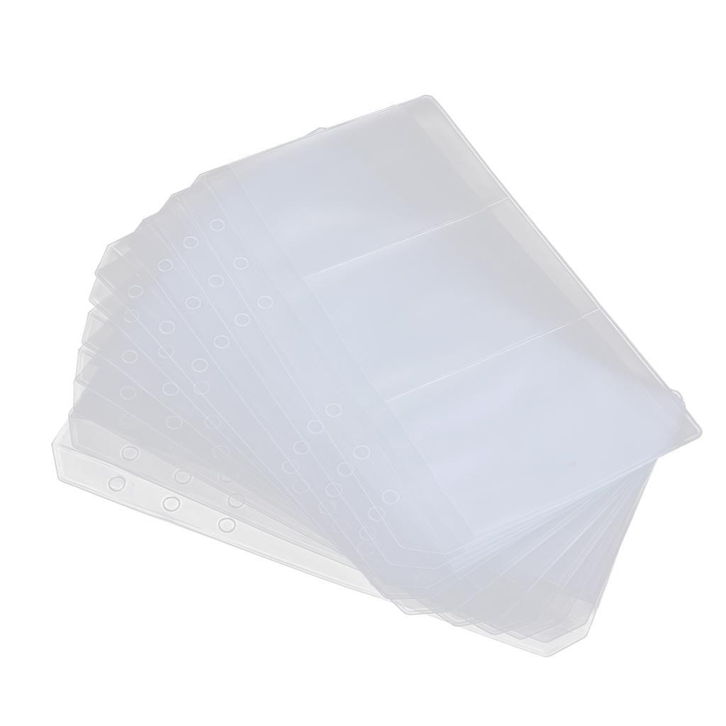 6 Rings PVC Binder Card Protector Pages Sleeves 10 Sheets Ultra Storage ...