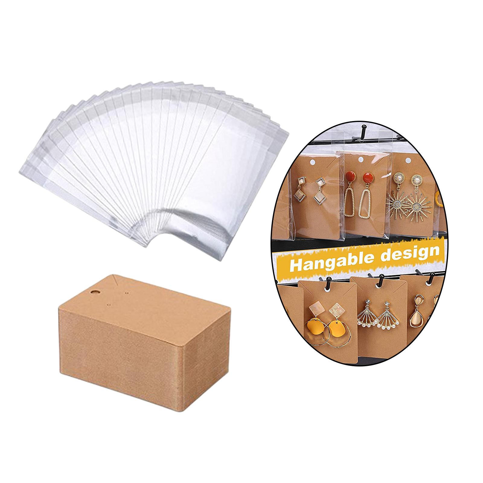 100pcs Jewellery Display Cards Ear Studs Packaging for Earrings Necklaces