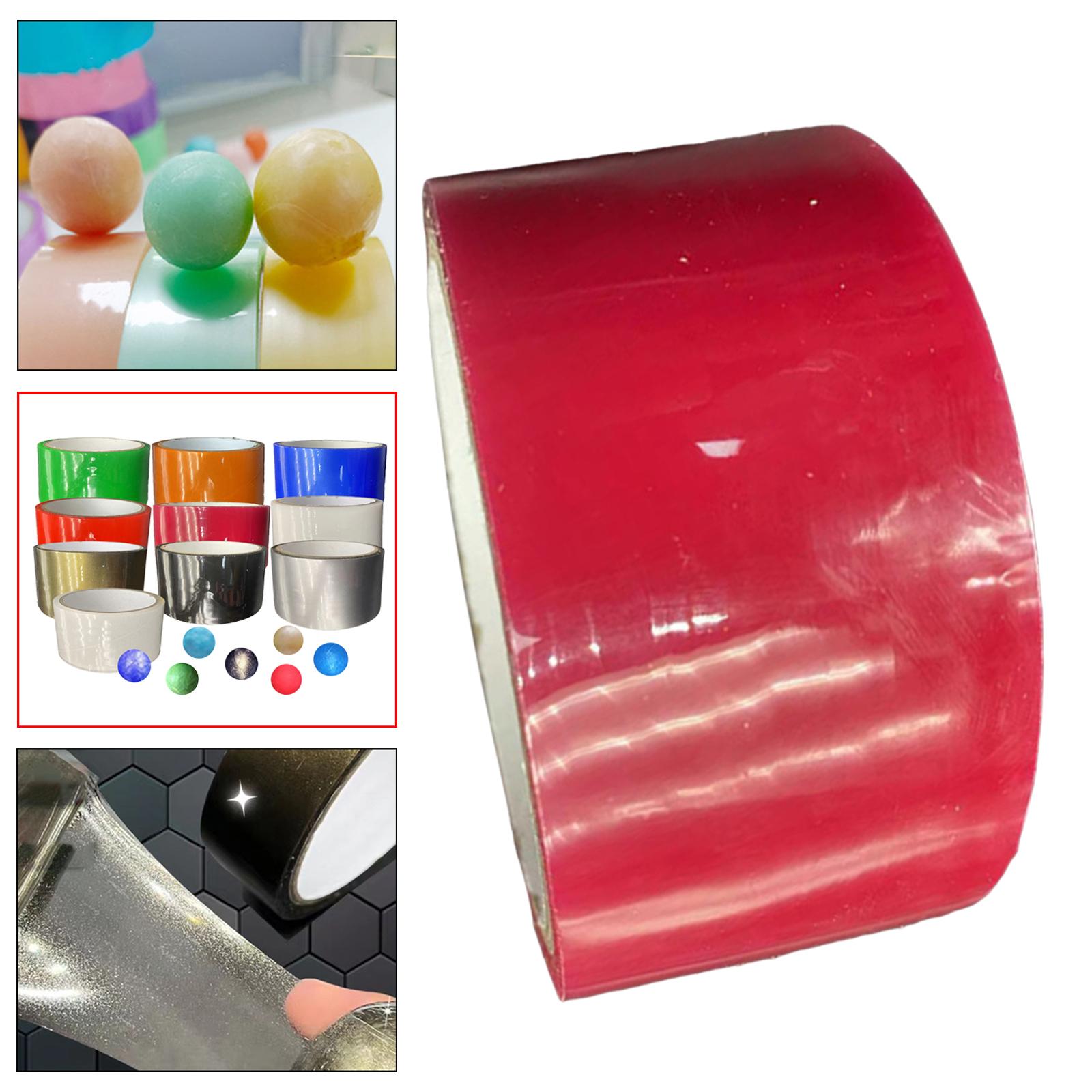 2Pcs Funny Decompression Toys Sticky Ball Rolling Tapes Orange Cherry Red