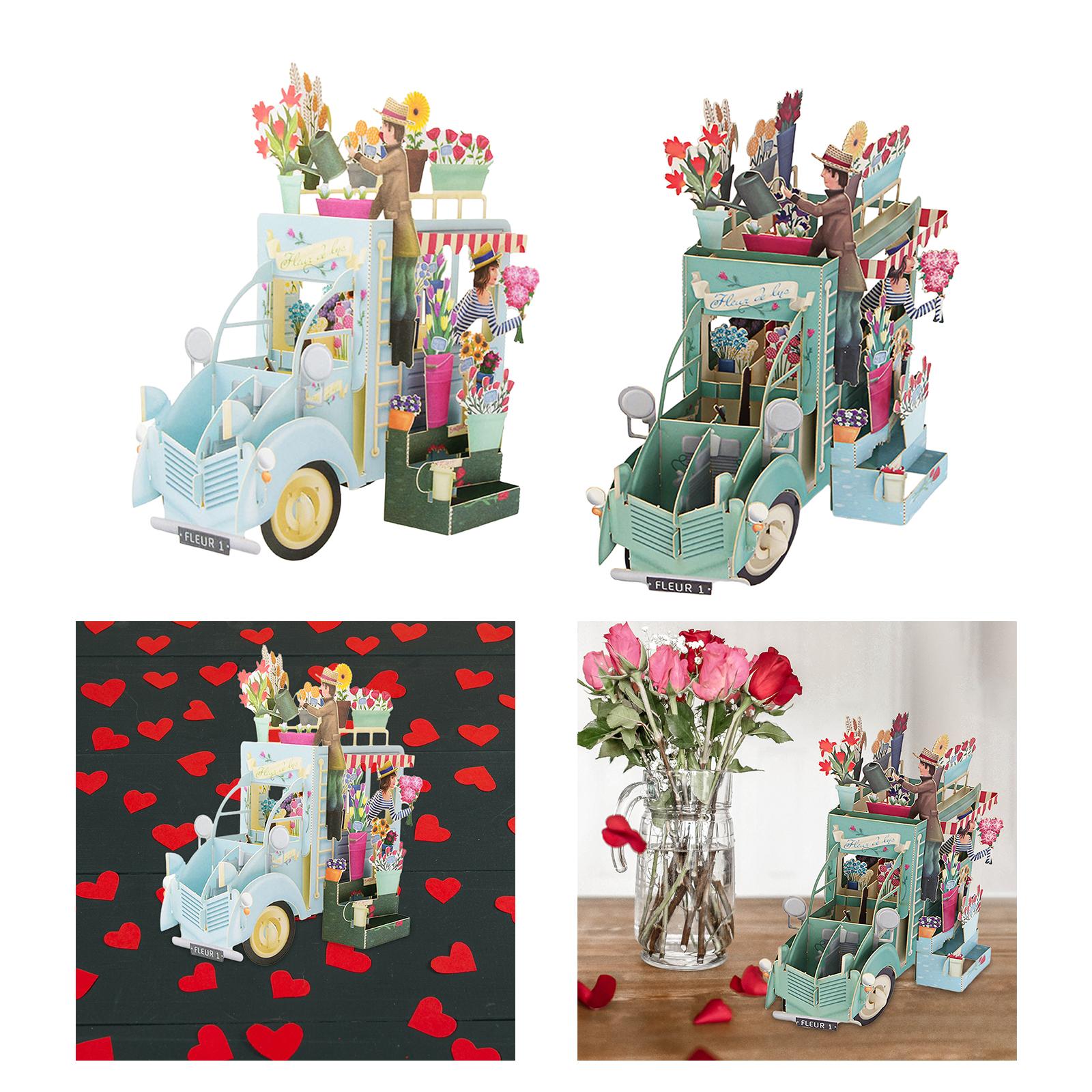 Valentines Cards Unique with Message Note for Wedding Birthday Blue