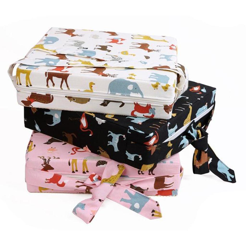 Faux Leather Children Kids Dining Chair Booster Cushion Baby Seats Pink