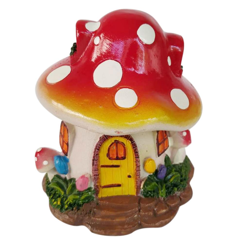 Miniature Mushroom Figurine Micro Landscape Garden Art Decor Ornament