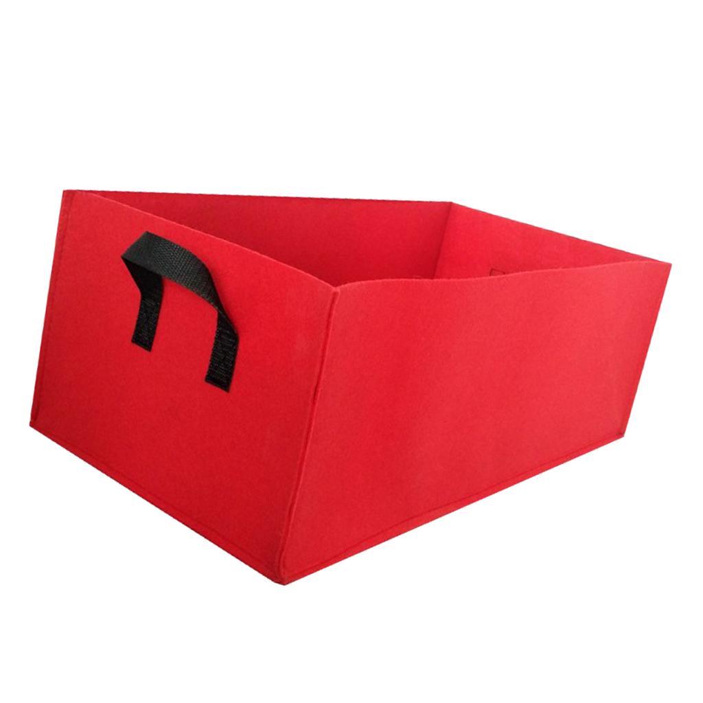 Black Thickened Felt Non-woven Plant Grow Bags Potato Container Red_S