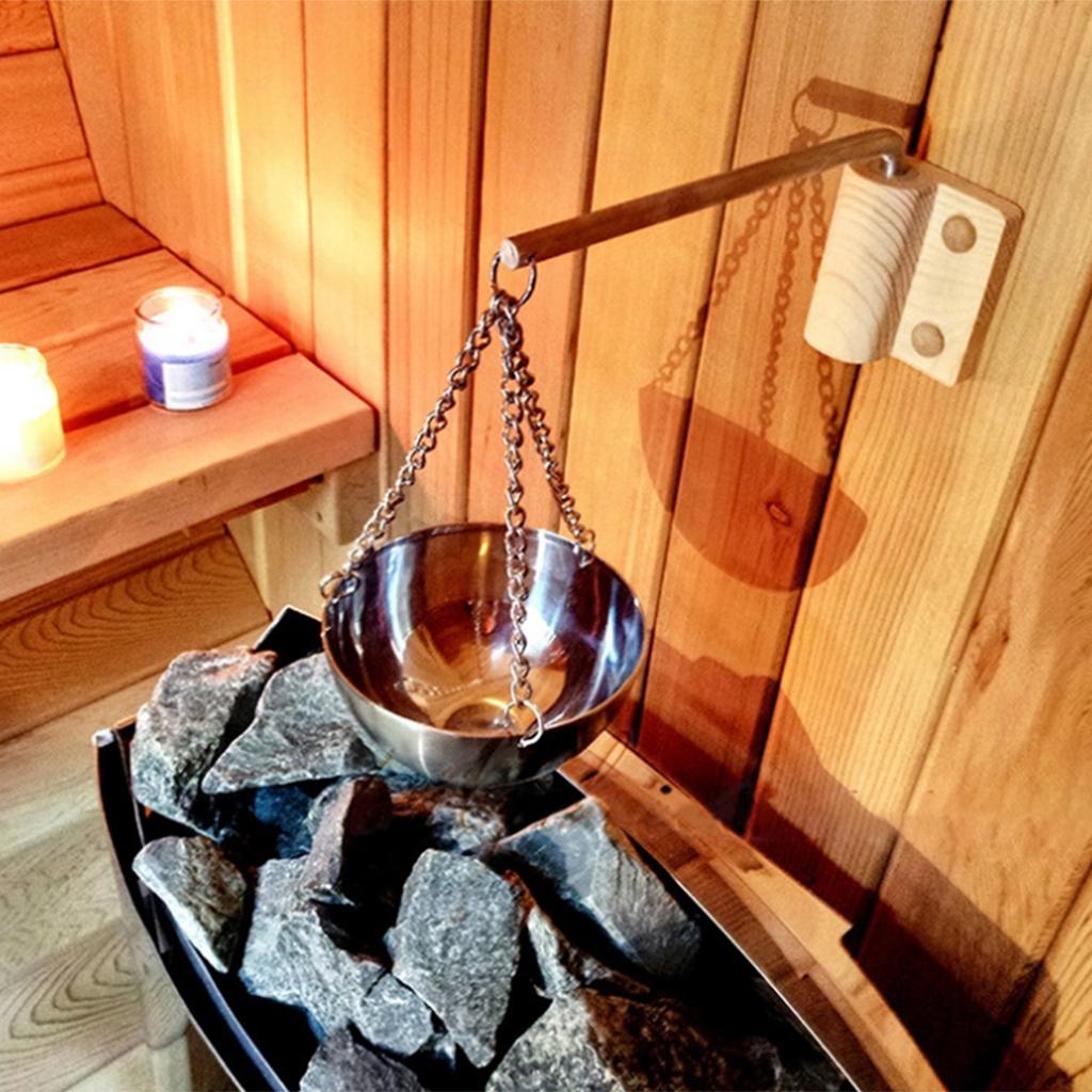 Sauna Aromatherapy Oil Bowl Sauna Stainless Essential Oil Holder Bowl 12cm