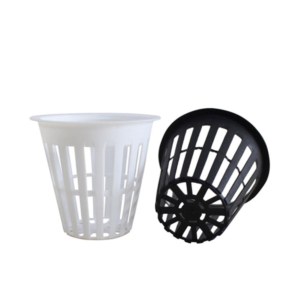 5x Garden Net Cups Basket Hydroponic Aeroponic Planting Grow Mesh Pots Black