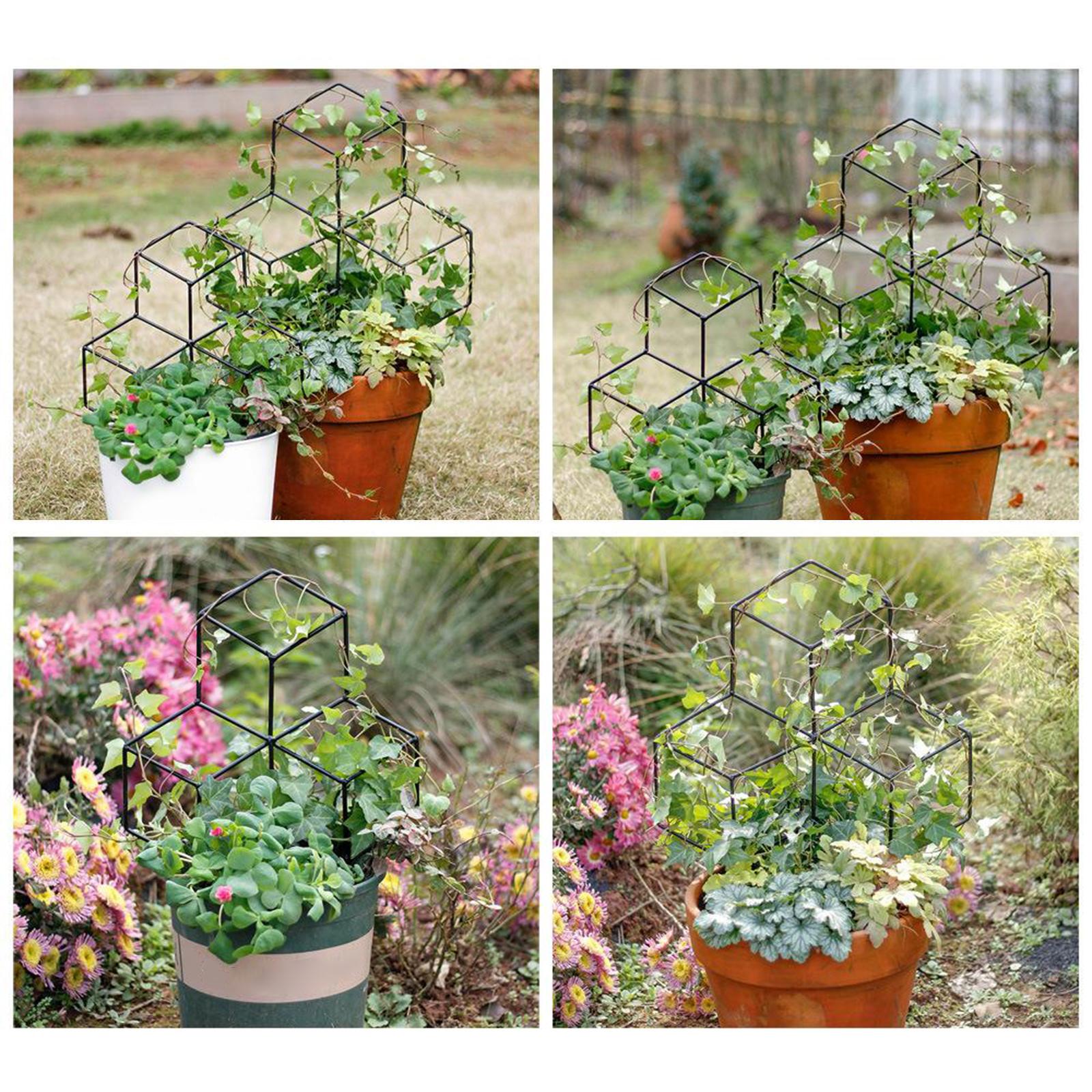 Iron Garden Trellis For Plant Climbing Decorative Potted Plant Support Stake 45x30cm