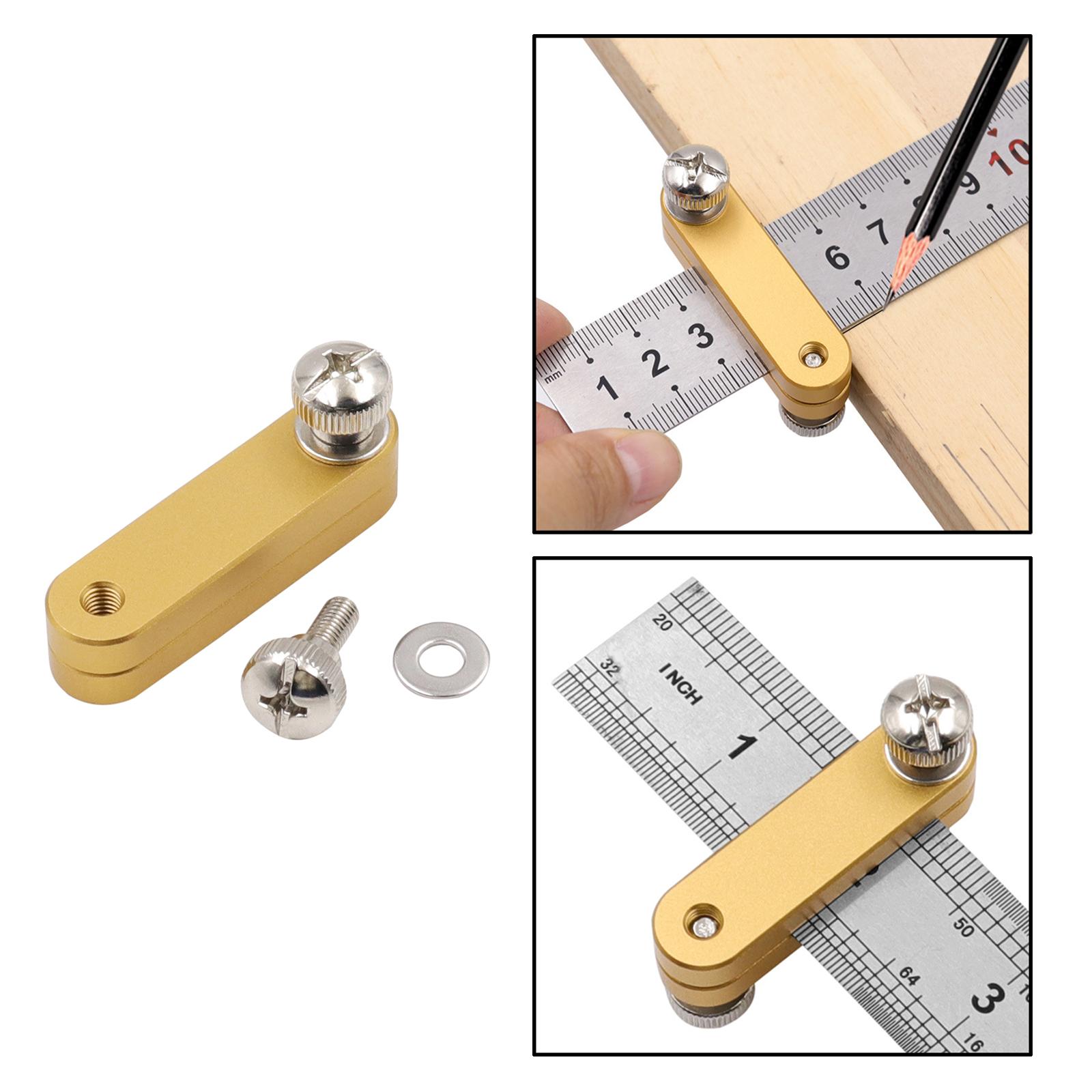 2xRuler Positioning Block Ruler Marking Locator for Carpentry DIY Measuring