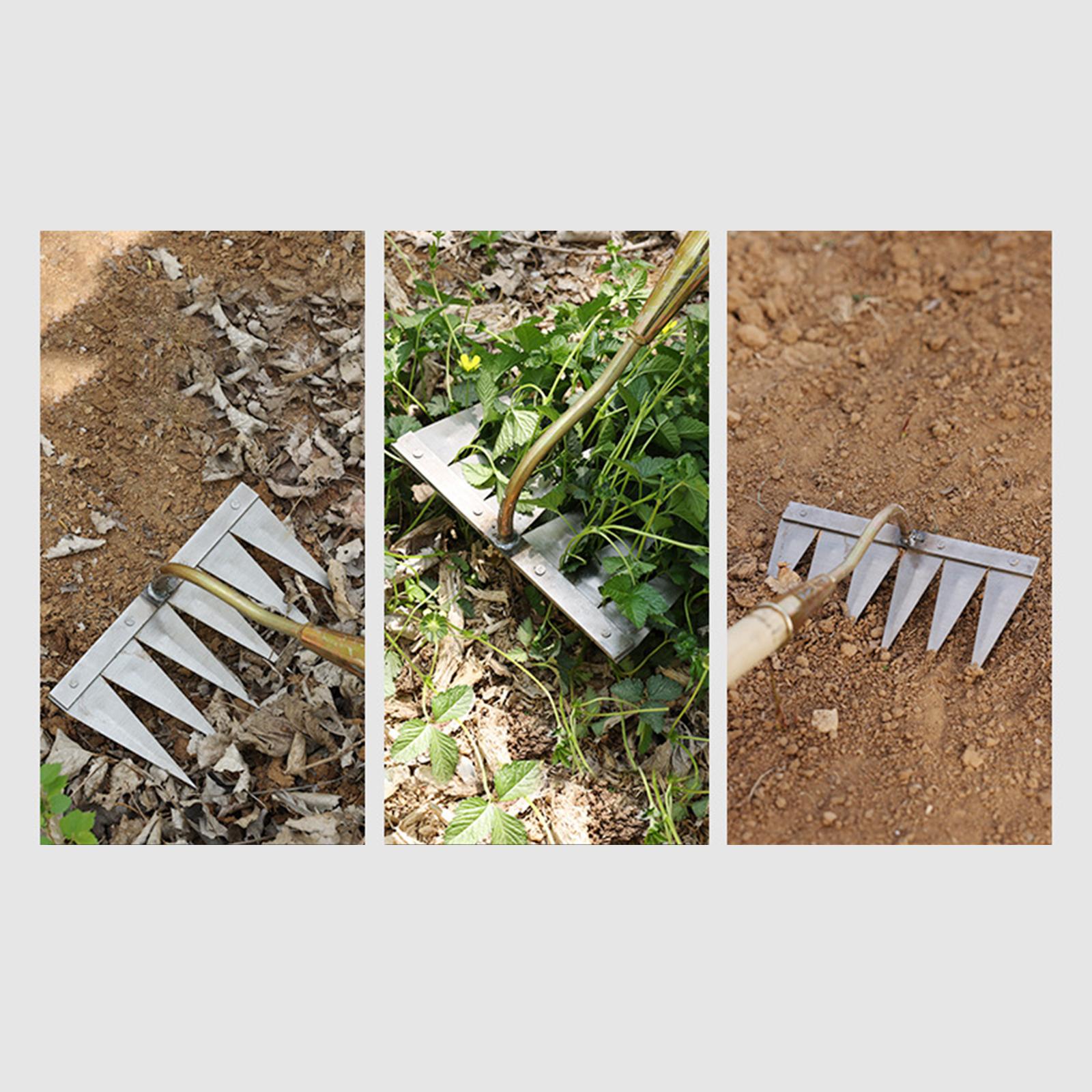 2Pc Vegetable Gardening Hoe Indispensable Garden 7 Tooth Brass 4 Tooth