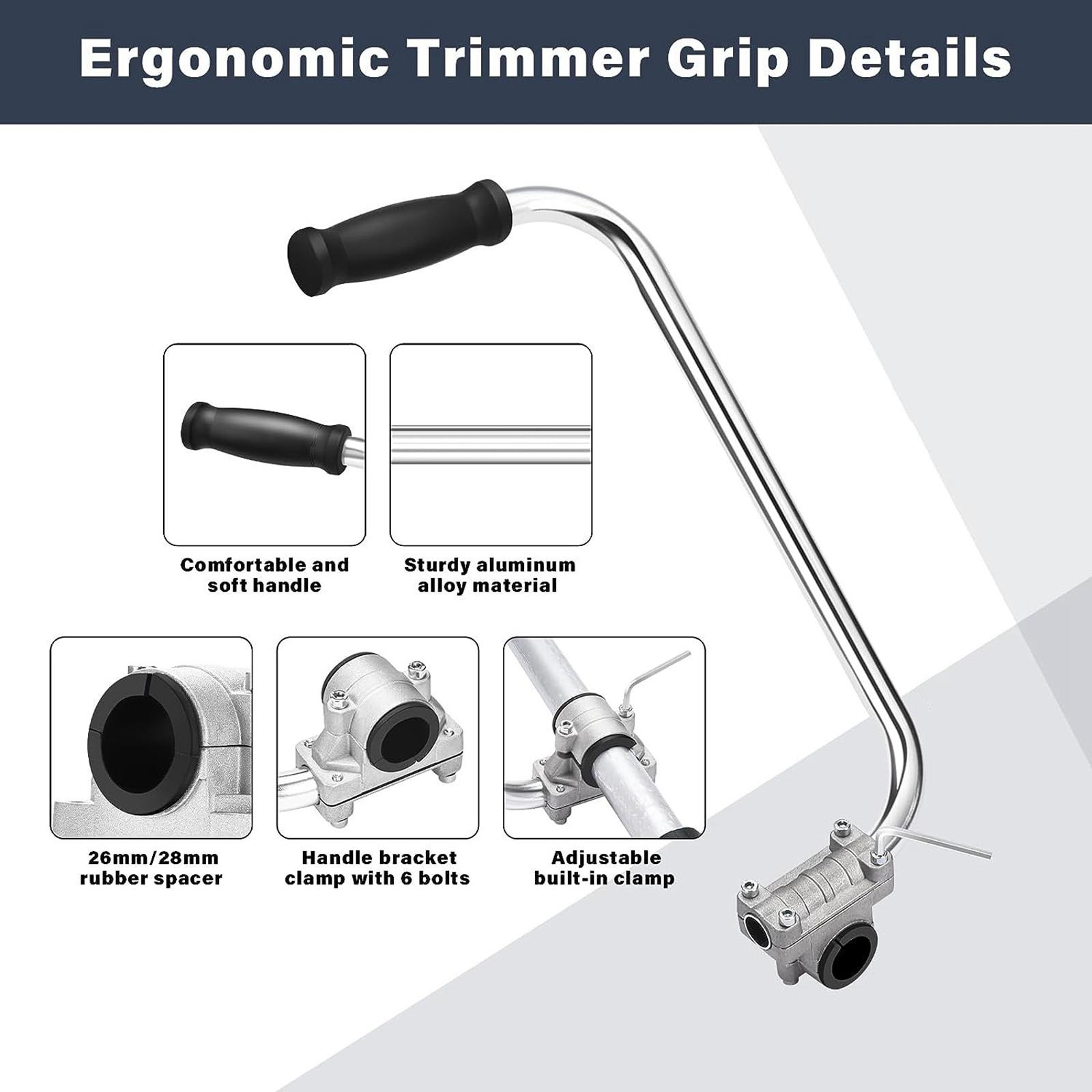 Ergonomic Trimmer Grip Adjustable Trimmer Handle for Landscaping Edging Yard