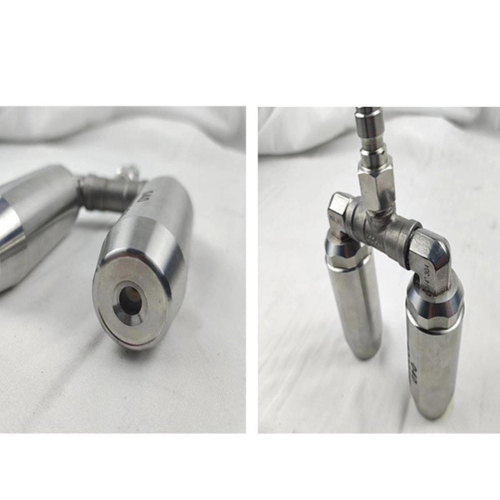 Dual Nozzle Pressure Washer Home Attachment Deck 360 Rotating Turbine Nozzle 13cmx9cm