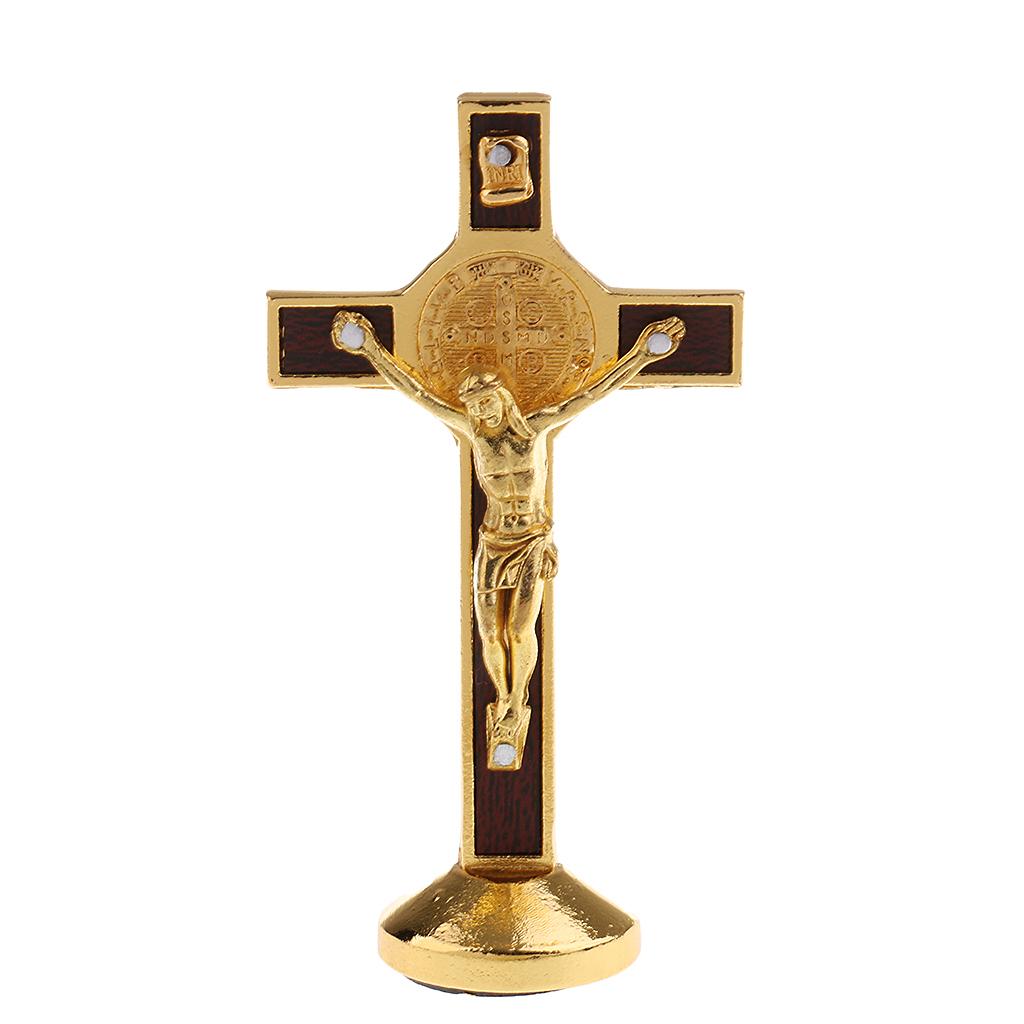 Crucifix Statue Gold
