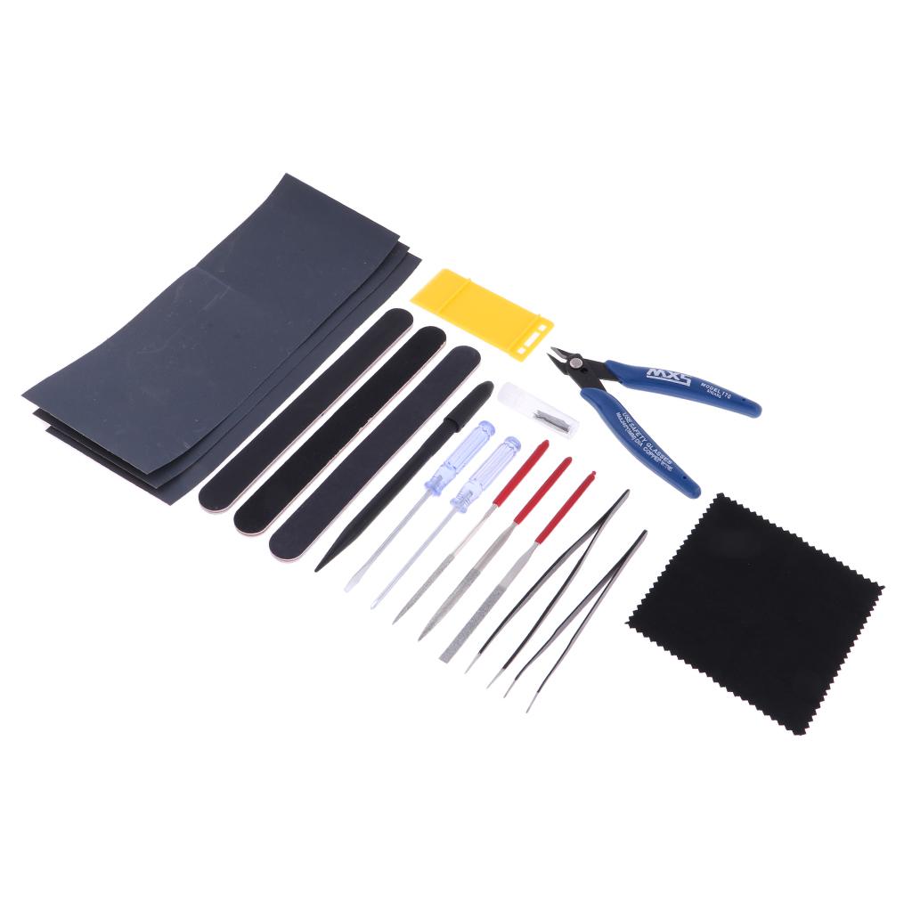 17Pcs/set Military Model Making Tools Kit Graver Pliers Tweezer Assembly Tool