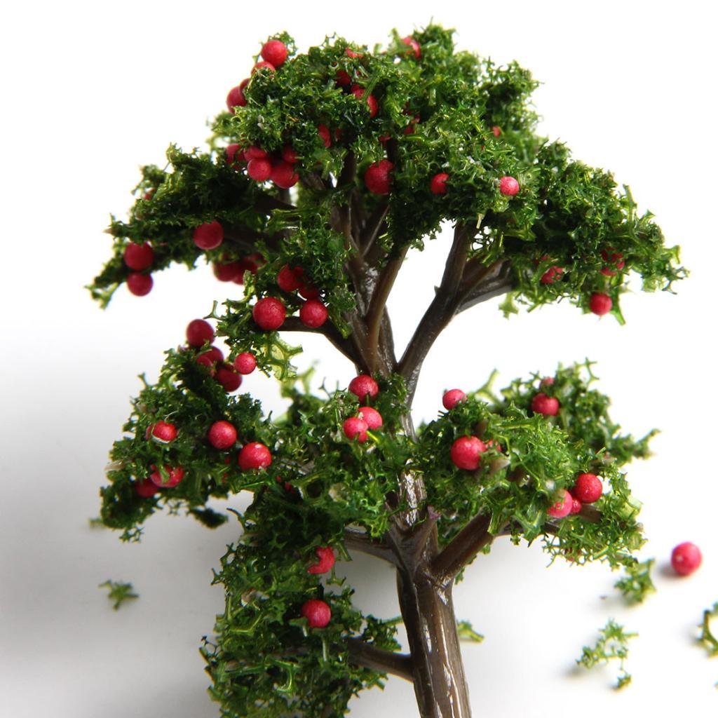 Model Fruit Trees Layout Model Trees DIY Landscape Scene Accessories  Red