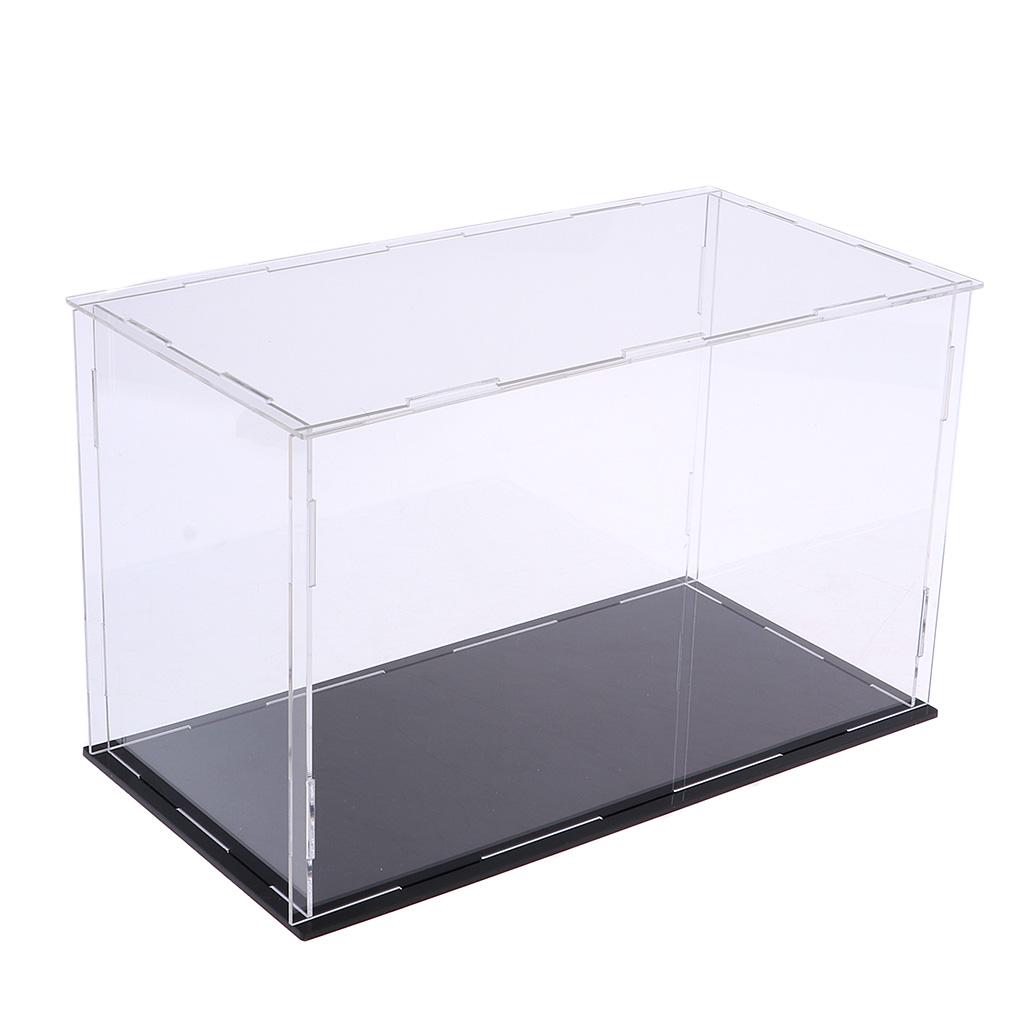 Clear Acrylic Display Case Dustproof Model Figures Protection Box 31x17x19cm