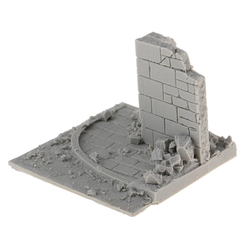 1/35 Resin Model Kit Unpainted City Ruins for War Game WWII Scenery Building