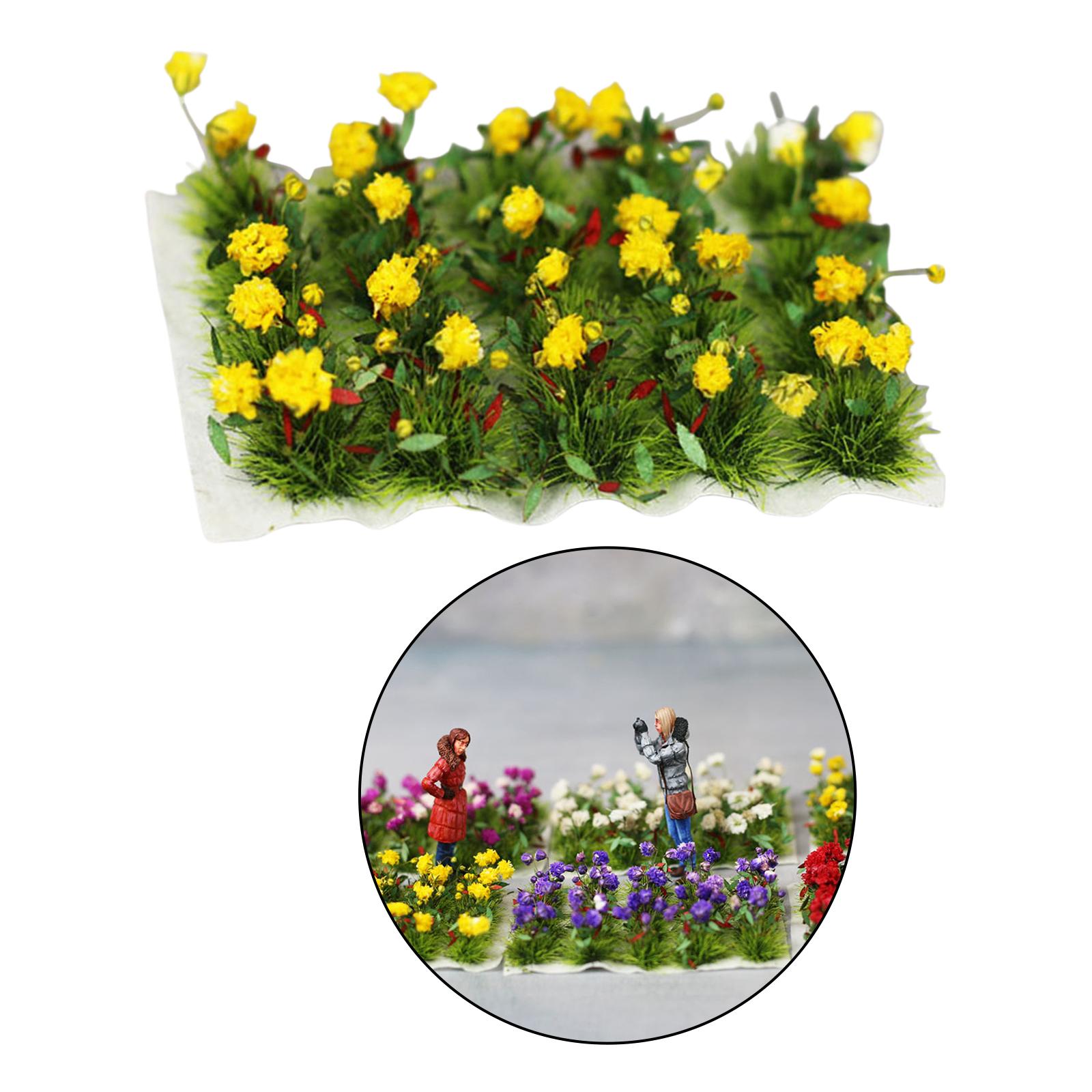 3 Box DIY Flower Cluster Model Railway Garden Terrain Grass Sand Layout