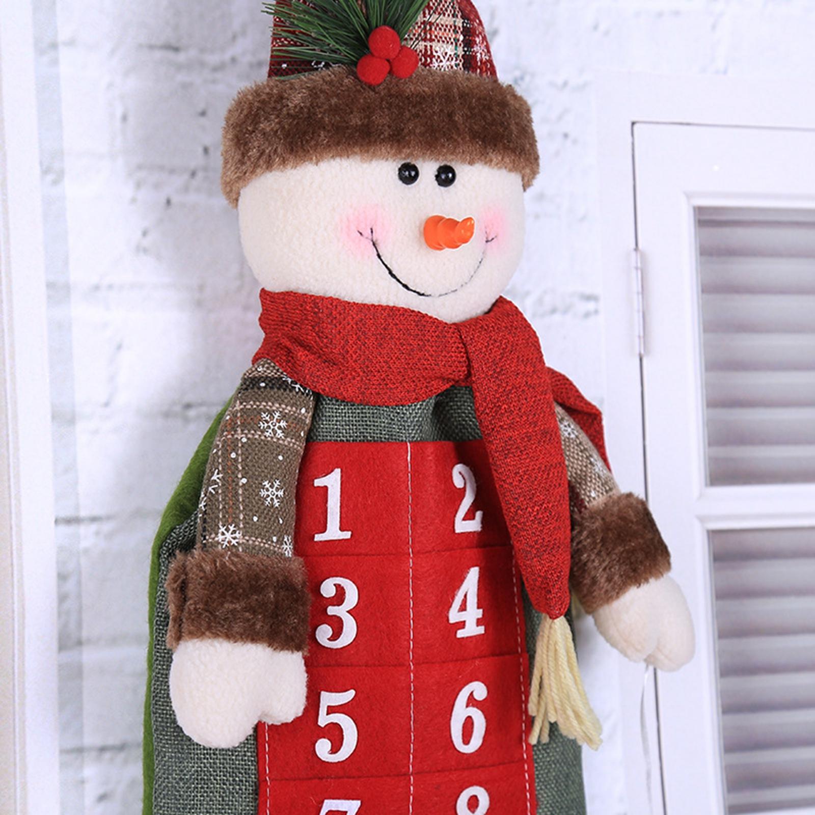 Christmas Advent Calendar Count-Down to Christmas for Holiday Reusable Snowman