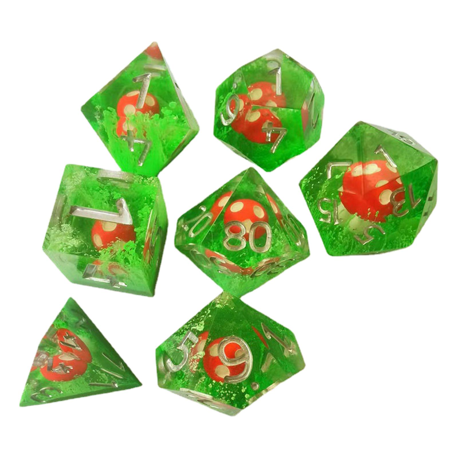 7Pcs Multisided Dices Set for Party Table Games Educational Toys