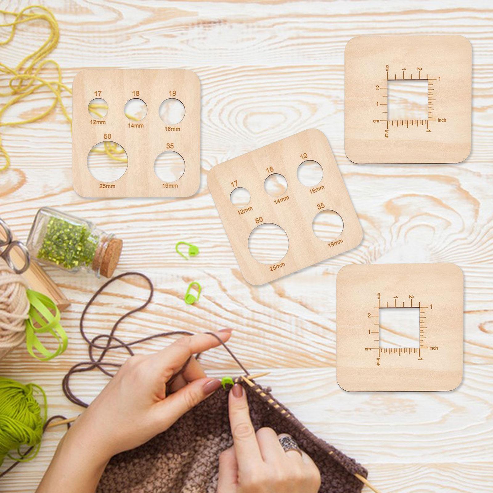 4Pcs Knitting Gauge Rulers Portable for Engineers Architects Knitting Lovers