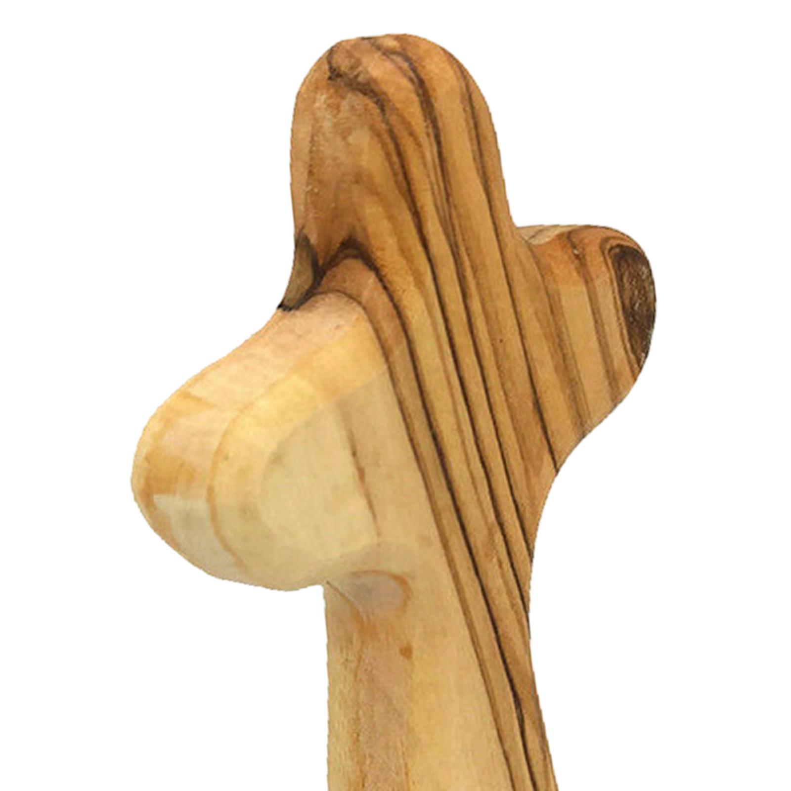 Wooden Holding Cross Family Friend Portable Clinging Palm Small Prayer Cross