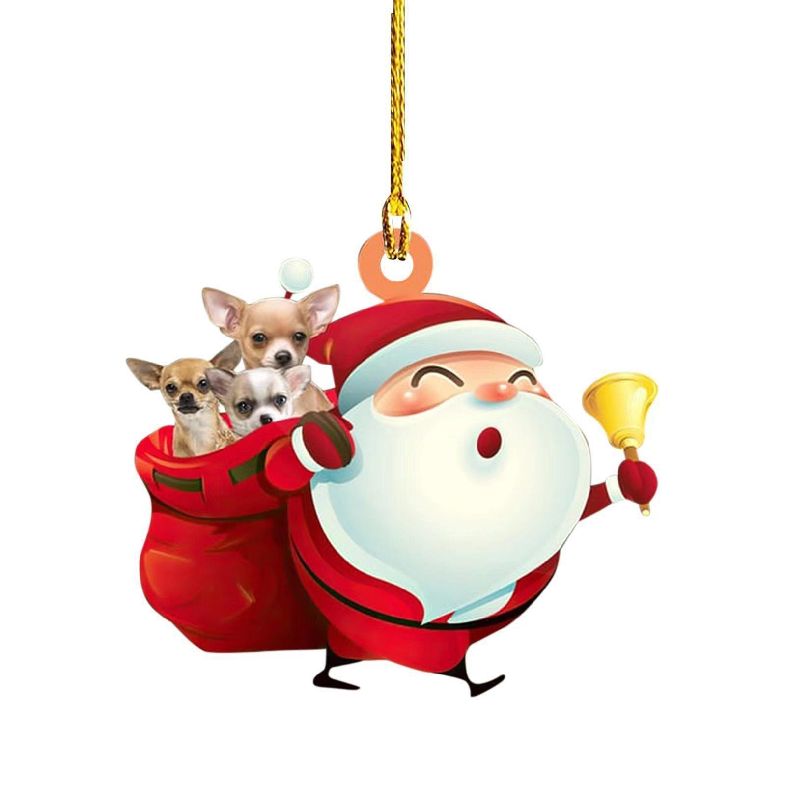 7Pcs 2023 Christmas Pendant Centerpiece Acrylic Crafts for Tree Party Office