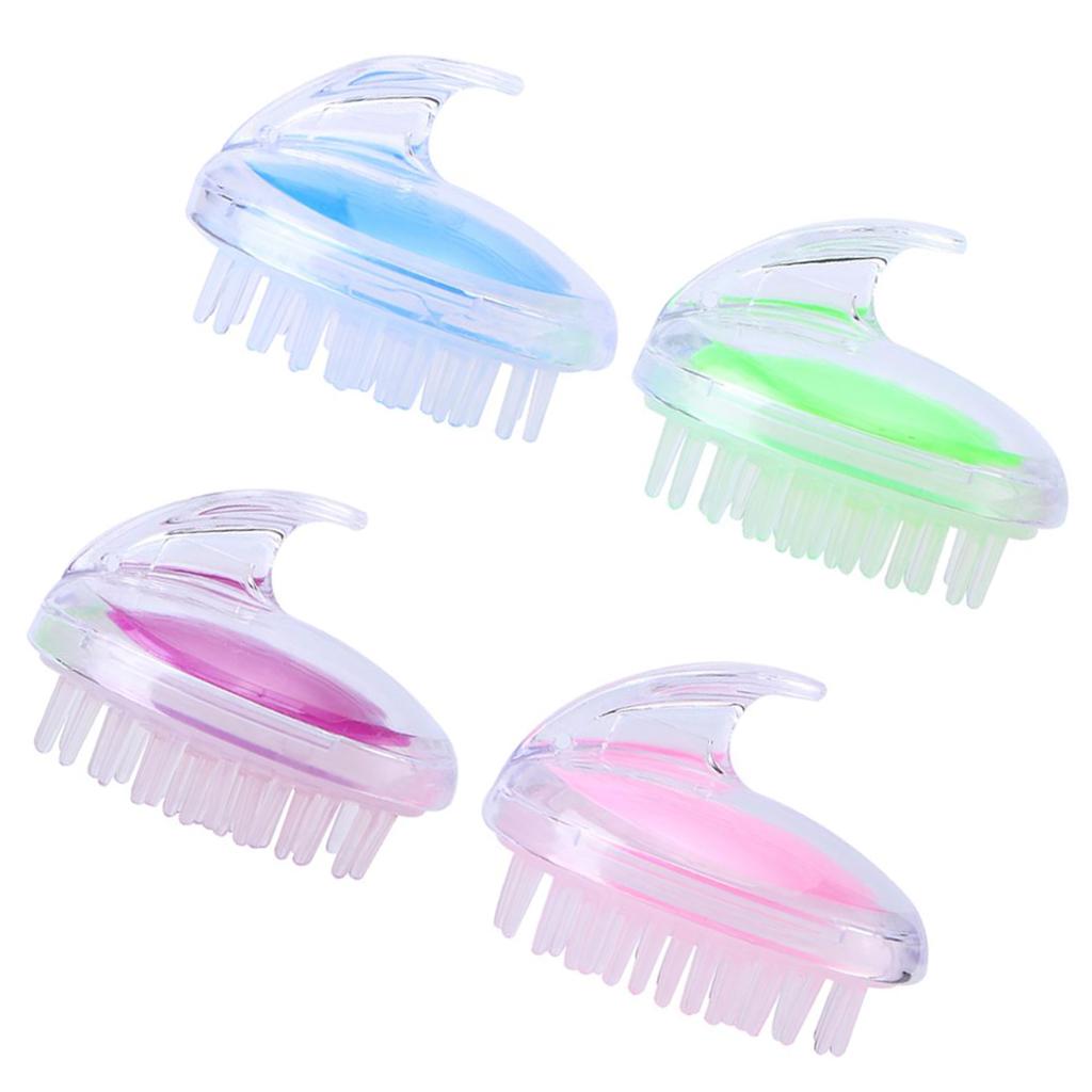 1Pc Silicone Shower Shampoo Body Wash Dandruff Brush Hair Scalp Massager