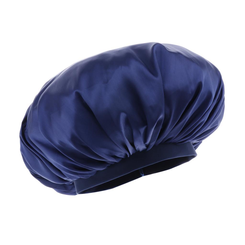 Elastic Satin Bonnet Silky Sleep Cap Adjustable for Night Sleeping Hair Hat - eBay