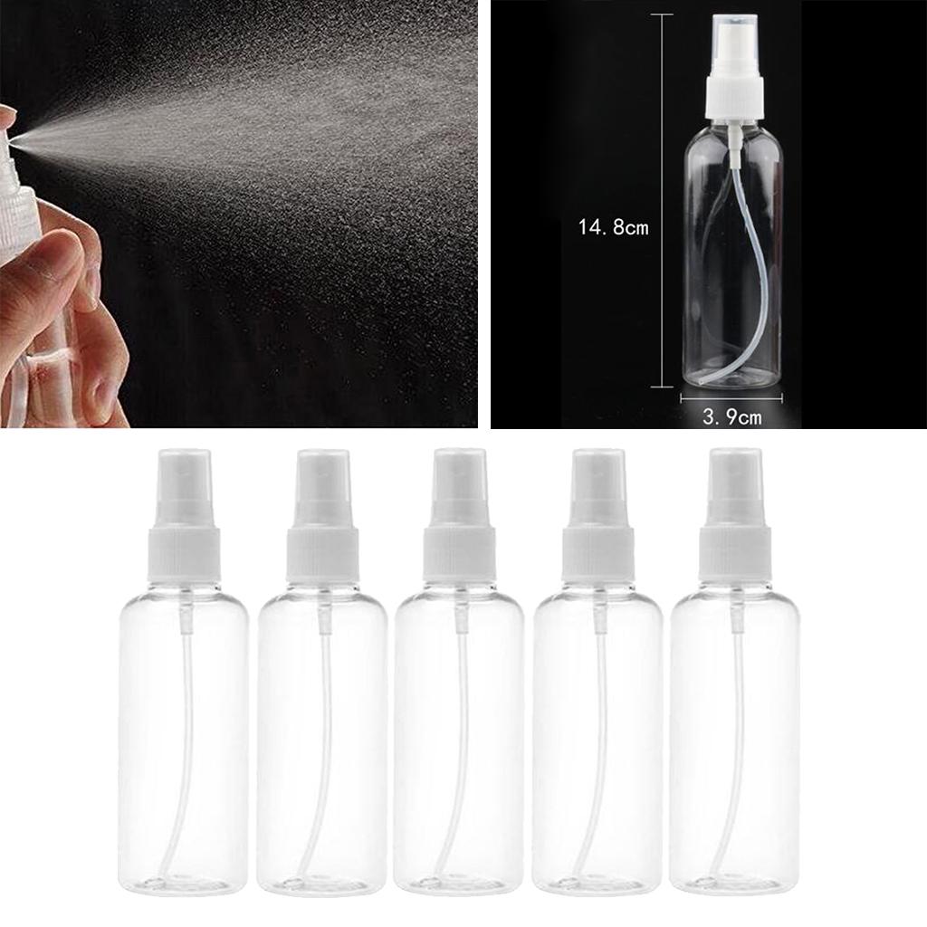 5x Transparent Refillable Empty Atomizer Refillable Fine Mist Sprayer  100ml