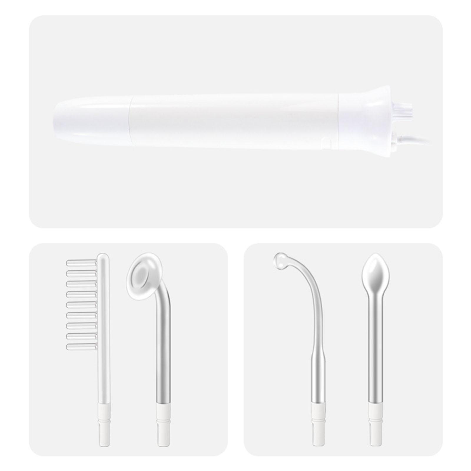 Handheld High Frequency Wand with Tube 110 V Premium Beauty Device White