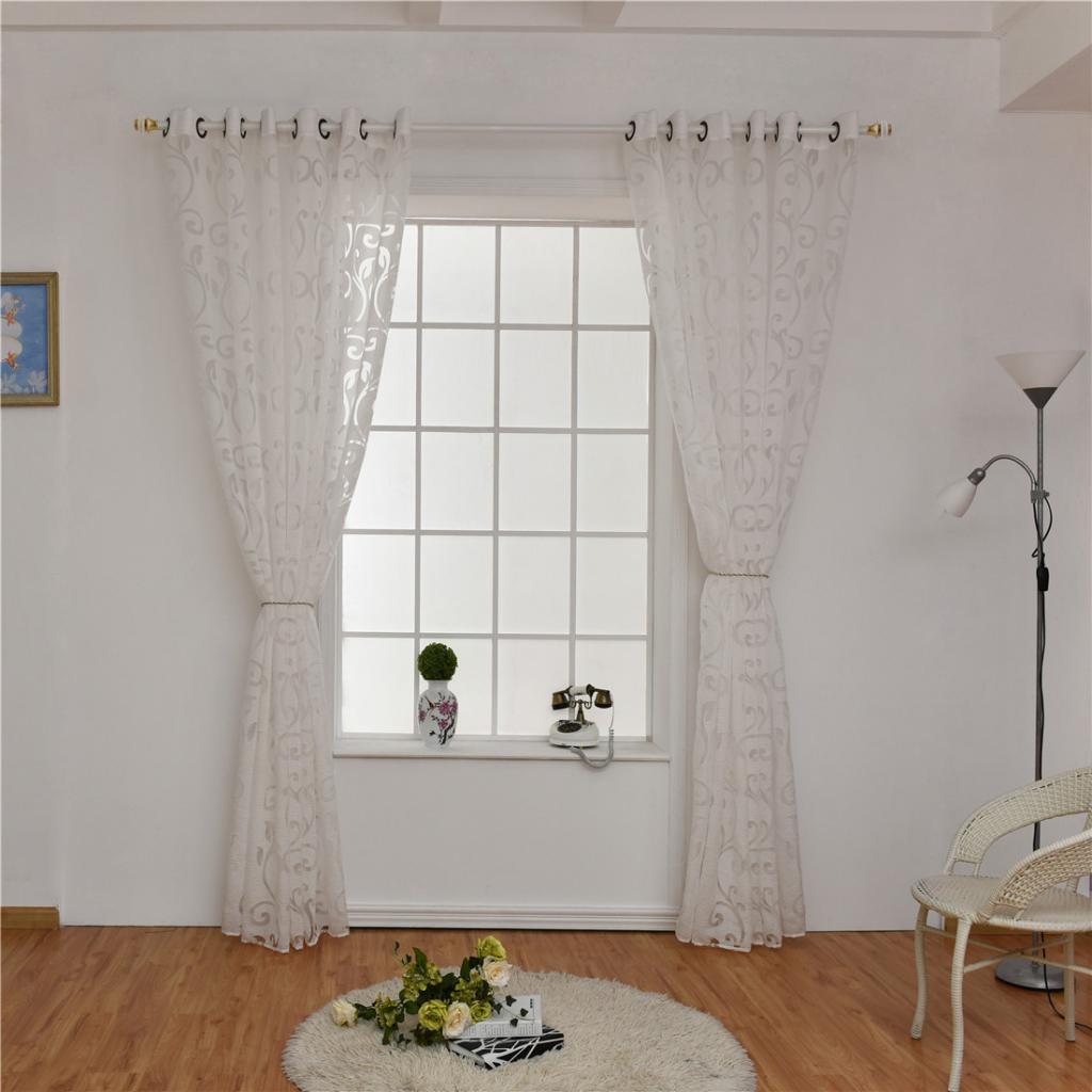 Home Decorative Sheer Voile Curtains Bedroom Balcony Patio Door