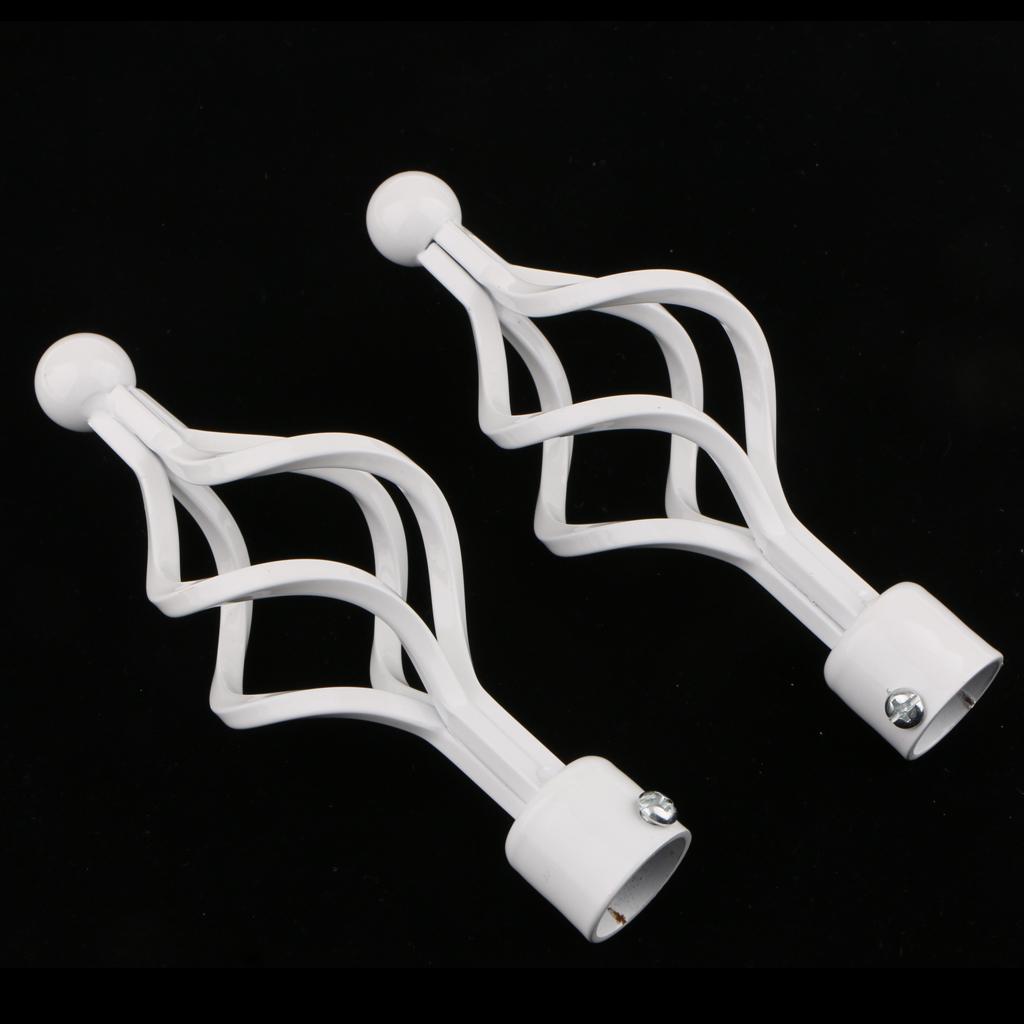 2Pcs 28mm Diameter Window Curtain Rail End Cap Drapery Pole Rod Finials Head eBay
