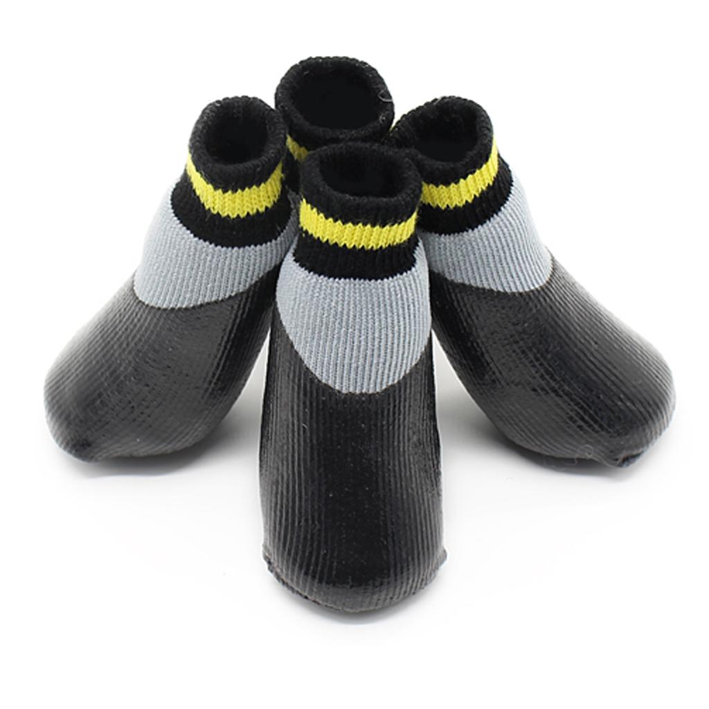 PACK 4 Waterproof Pet Dog Sock Antislip Sock Paw Protection Indoor